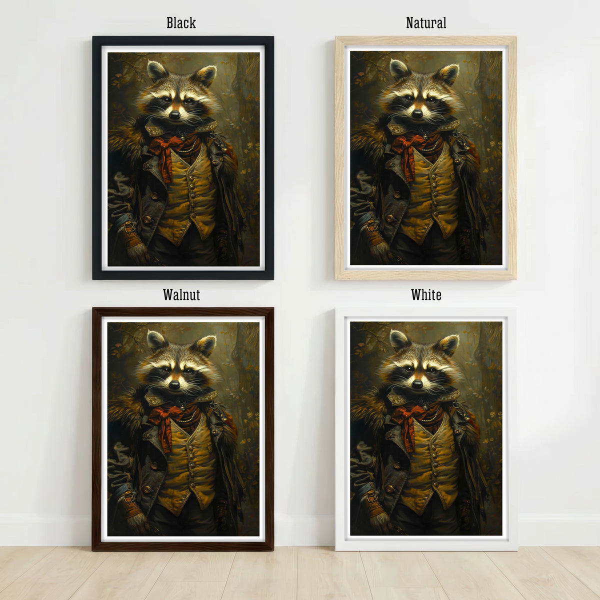 Steampunk Raccoon Portrait Art Print