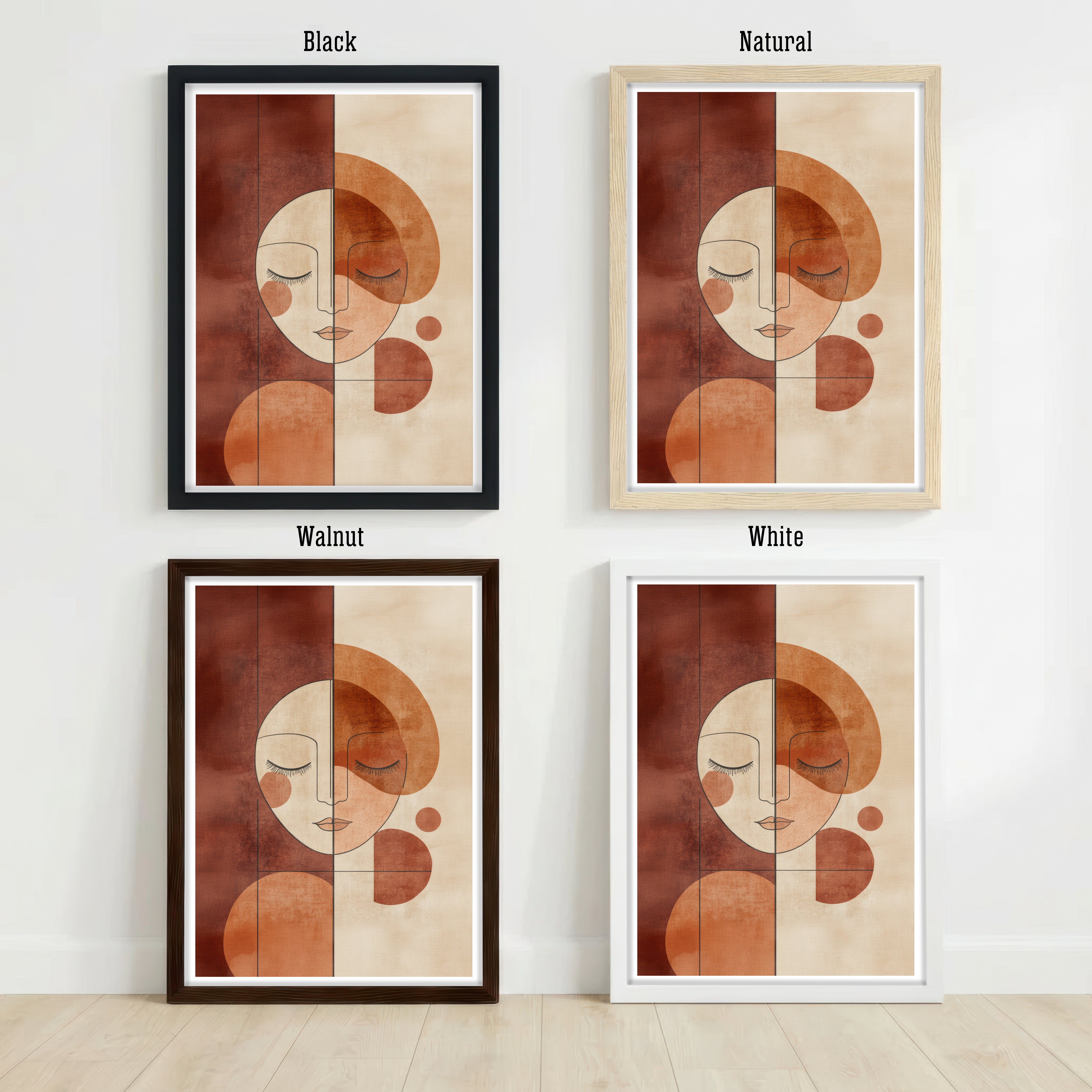 Geometric Woman Portrait Art Print