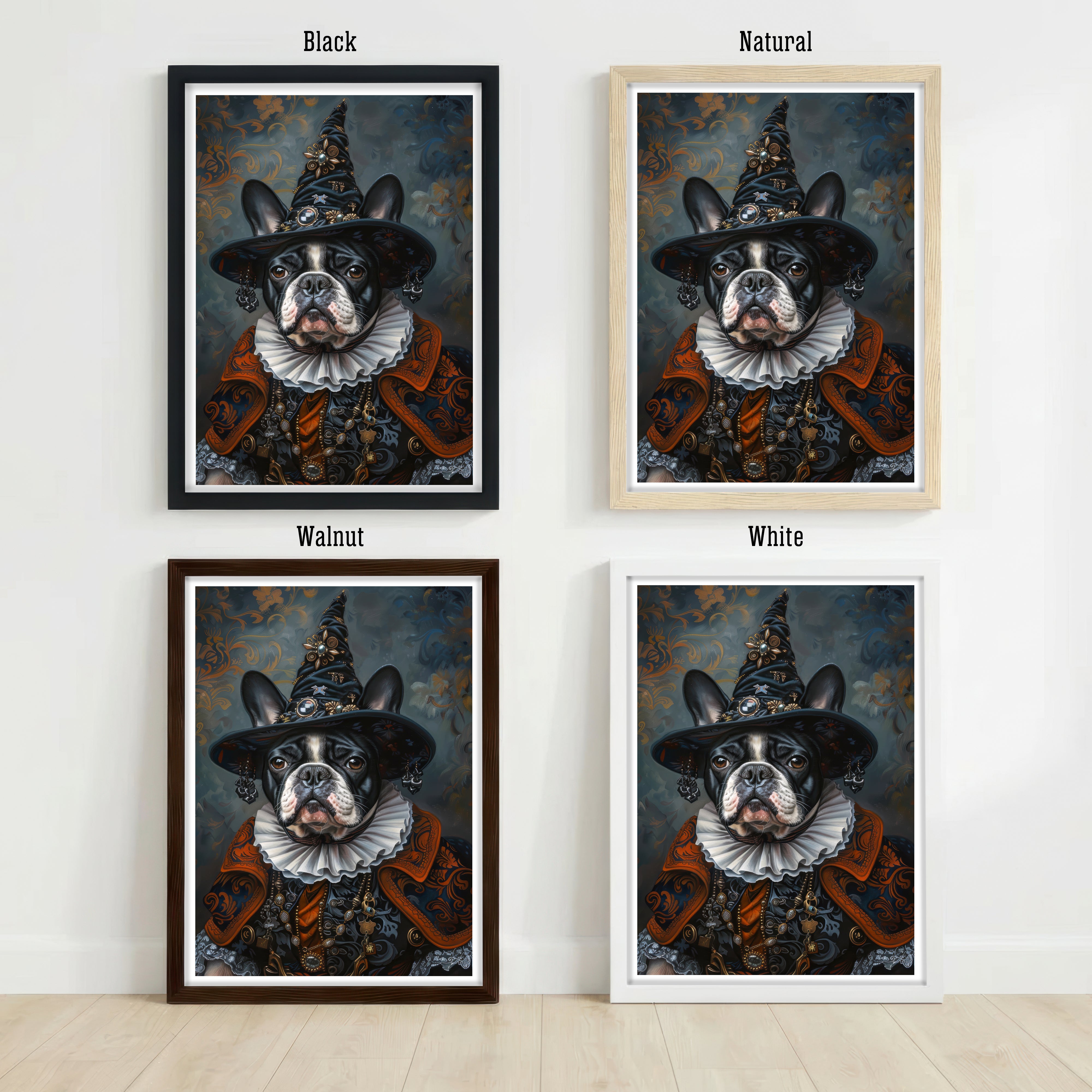 Witchy French Bulldog Art Print