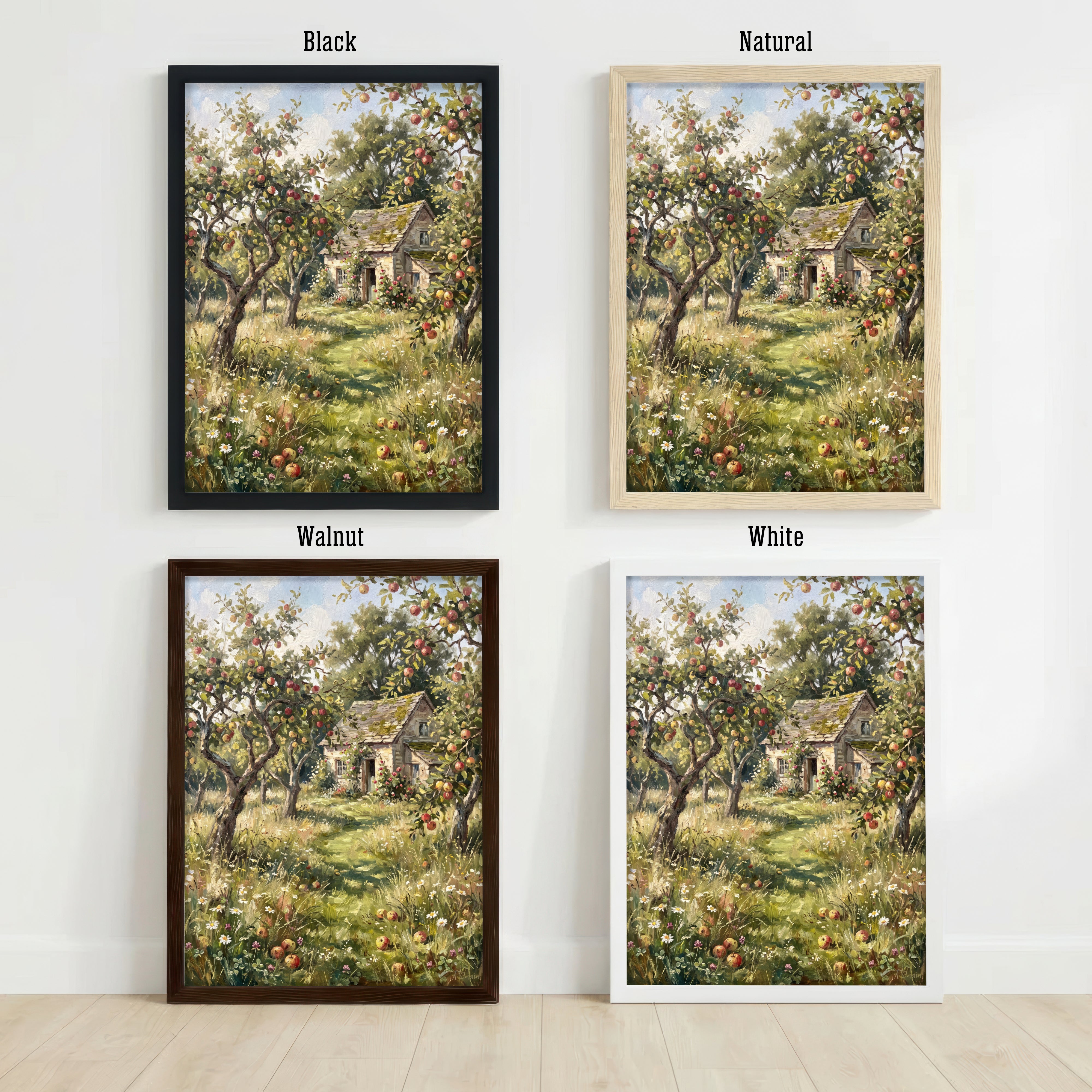 Apple Orchard Cottage Art Print