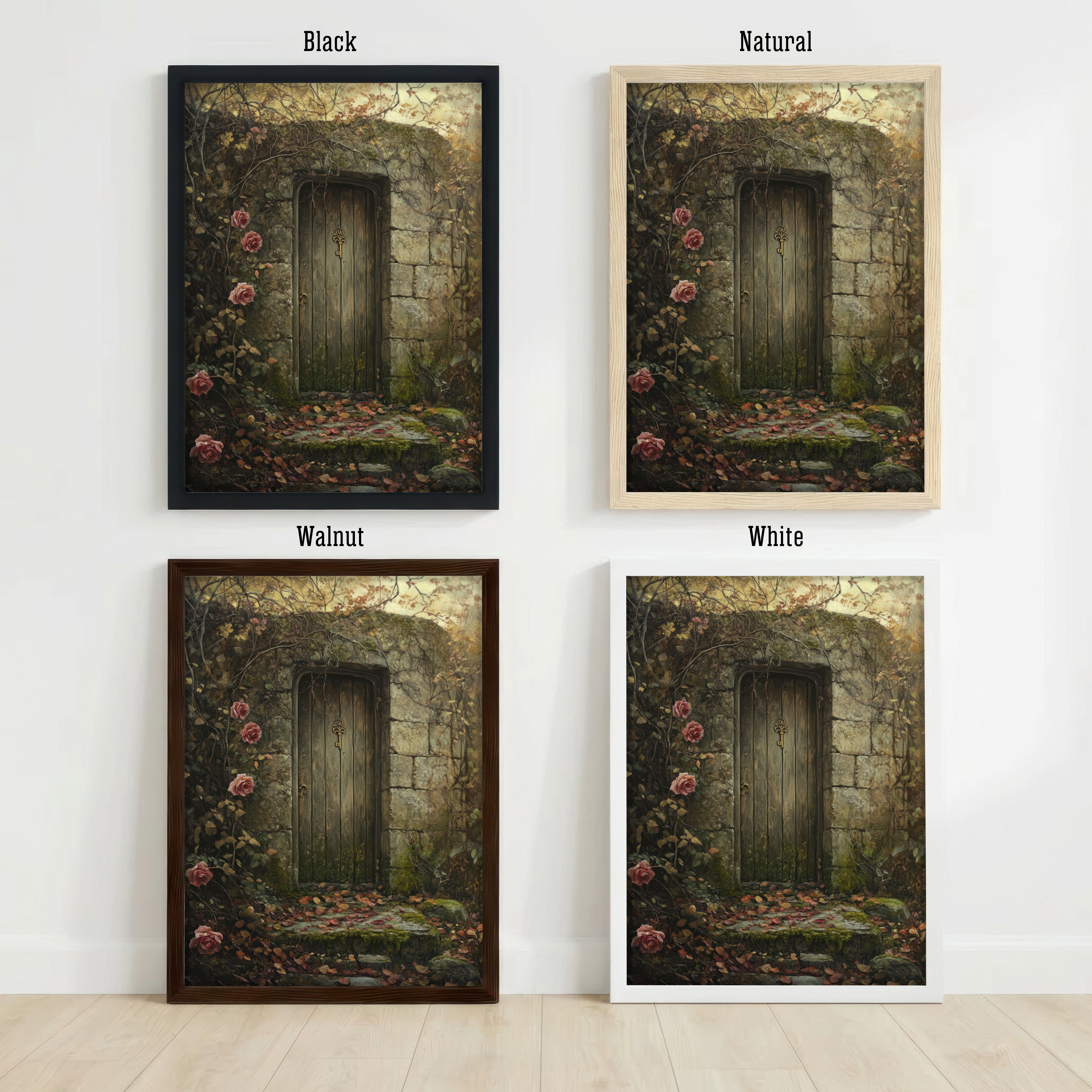 Gothic Woodland Door Art Print