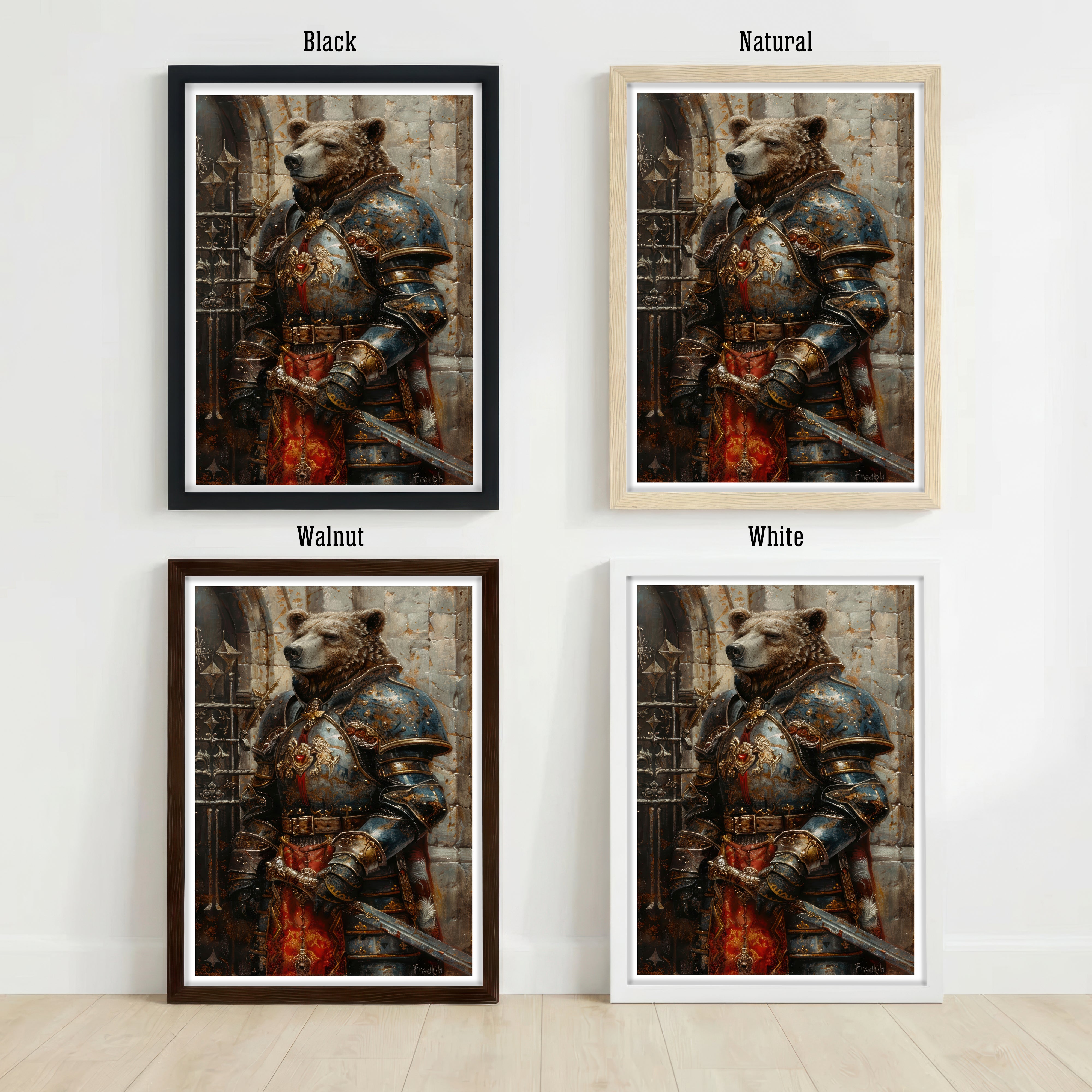 Bear Knight Fantasy Art Print
