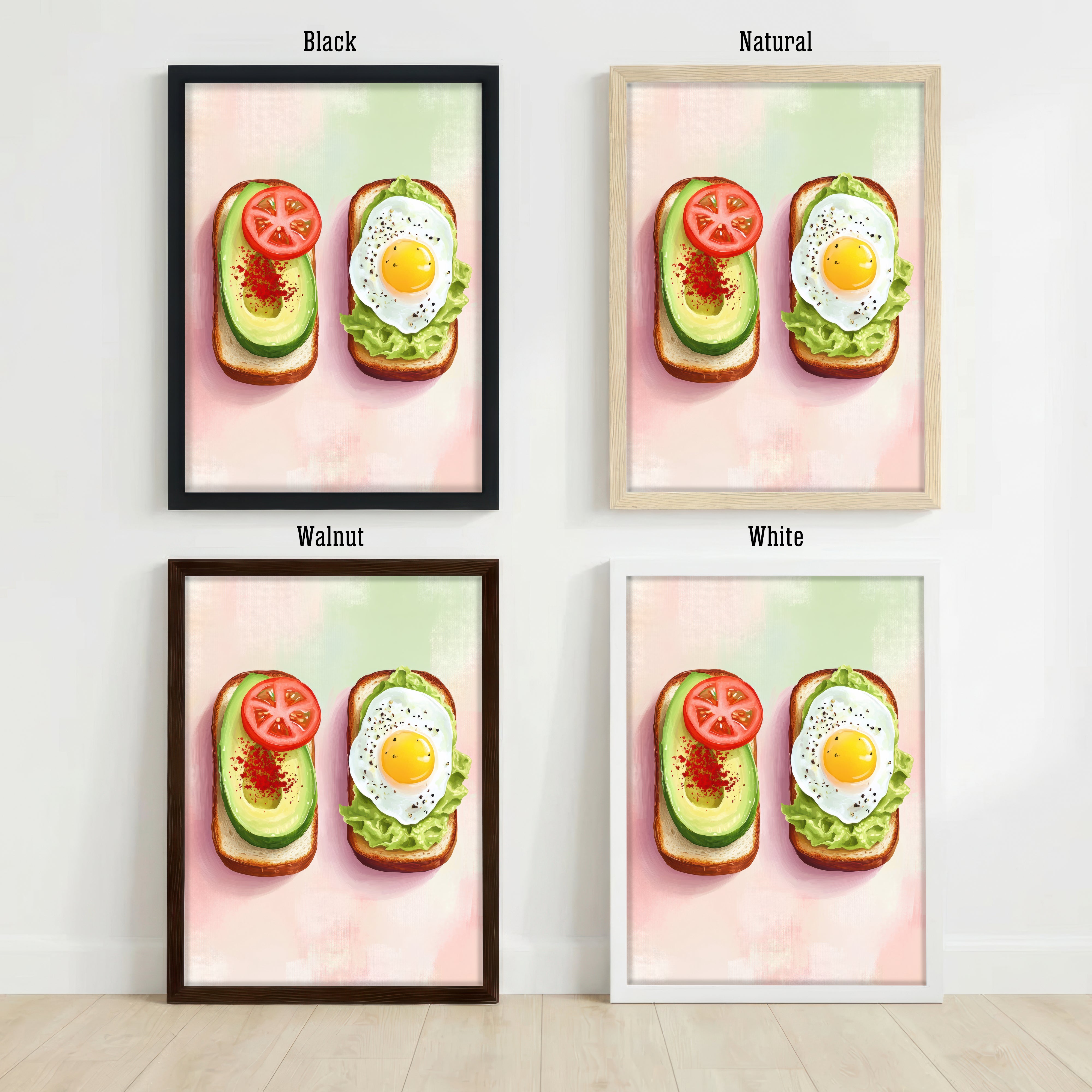 Avocado and Egg Toast Art Print