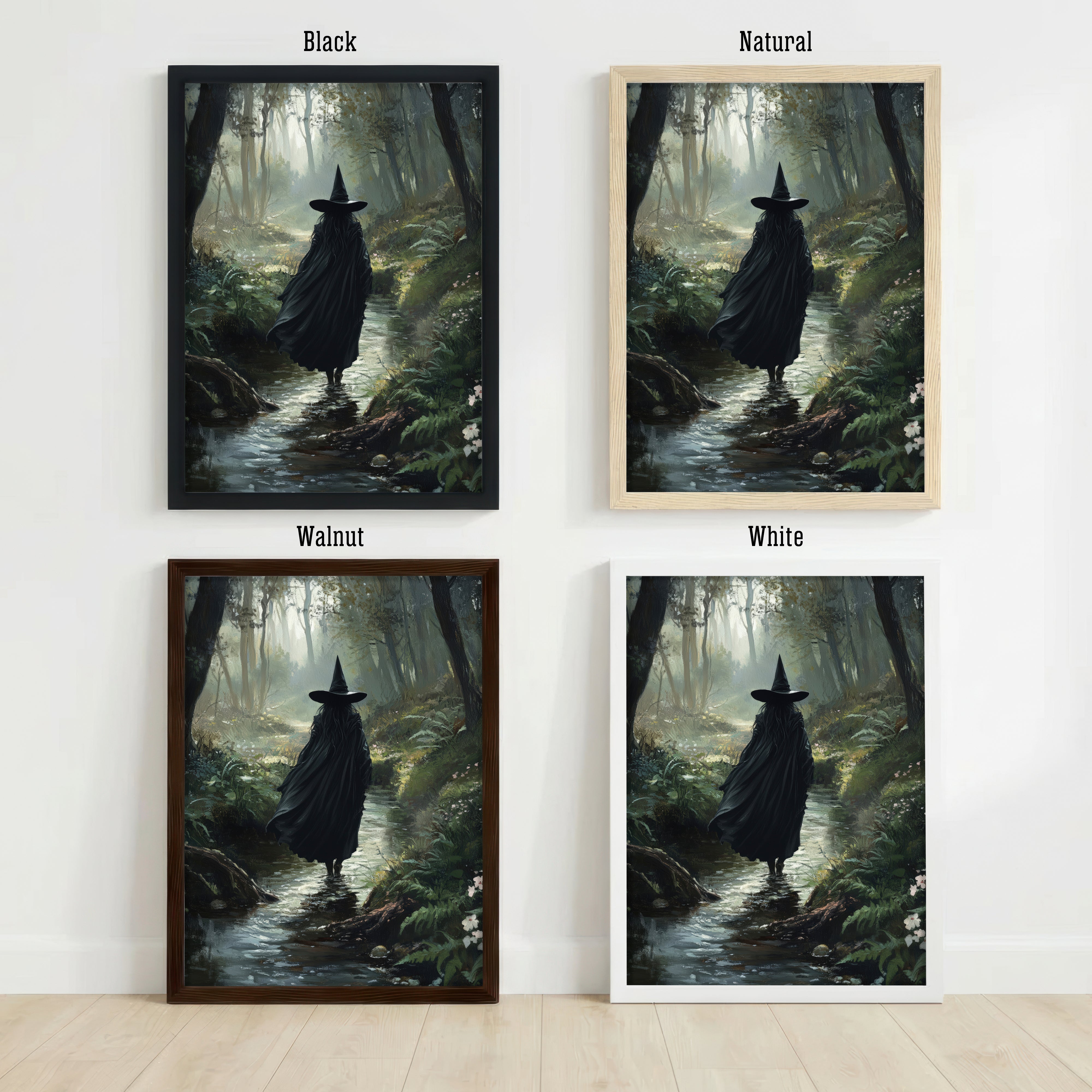 Witch in Forest Dark Fantasy Art Print
