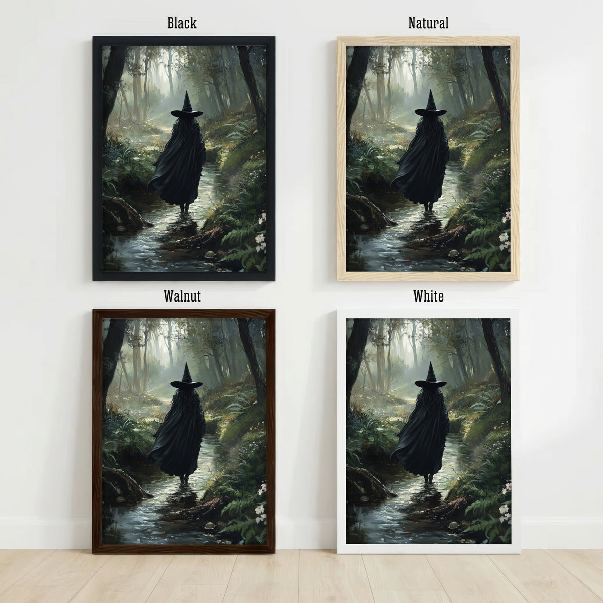 Witch in Forest Dark Fantasy Art Print