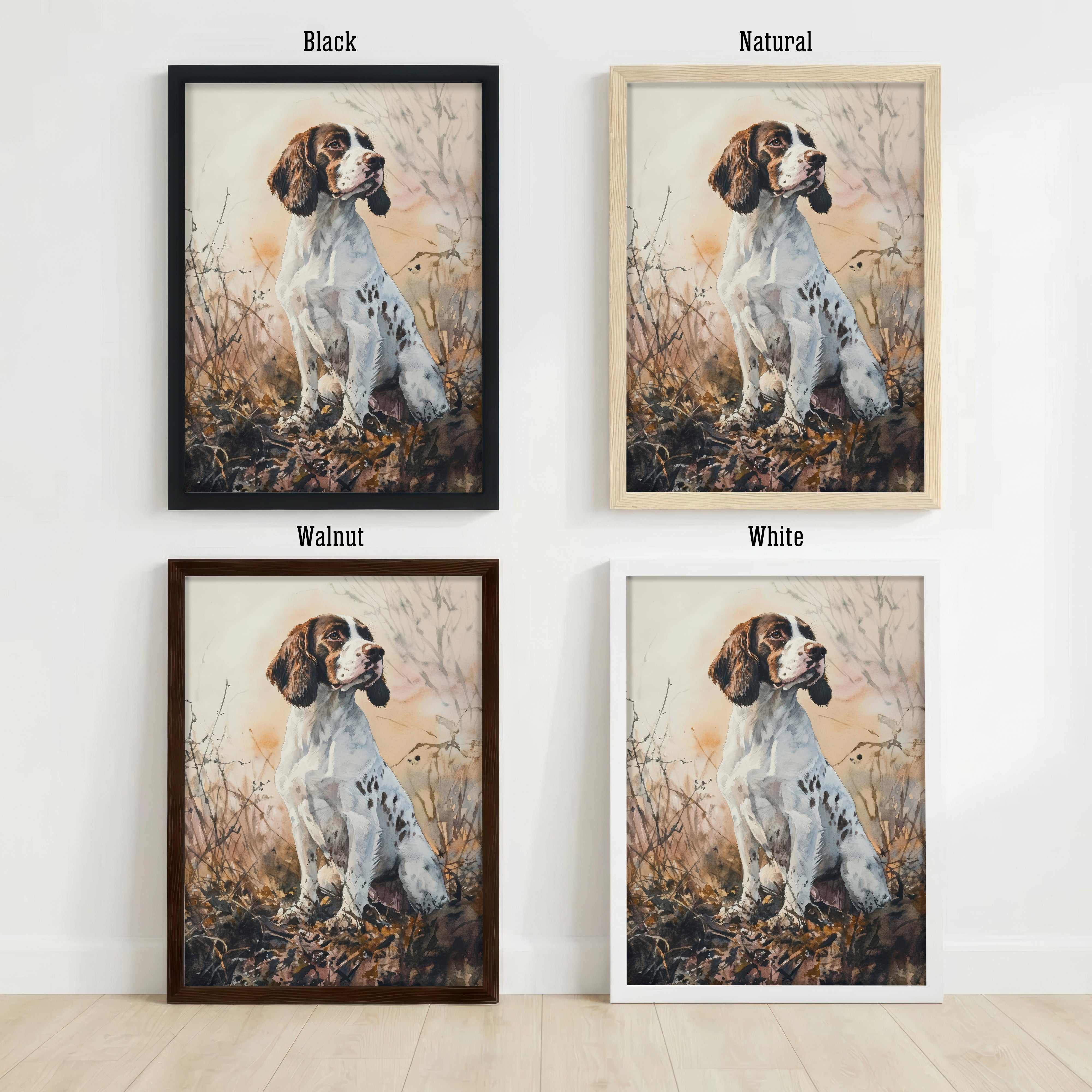 Watercolour Spaniel Dog Art Print