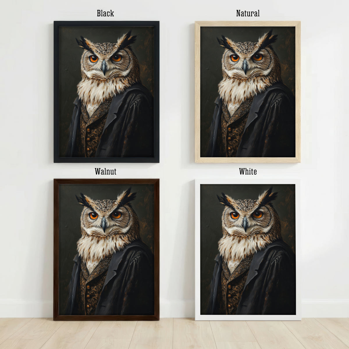 Owl Dark Academia Art Print