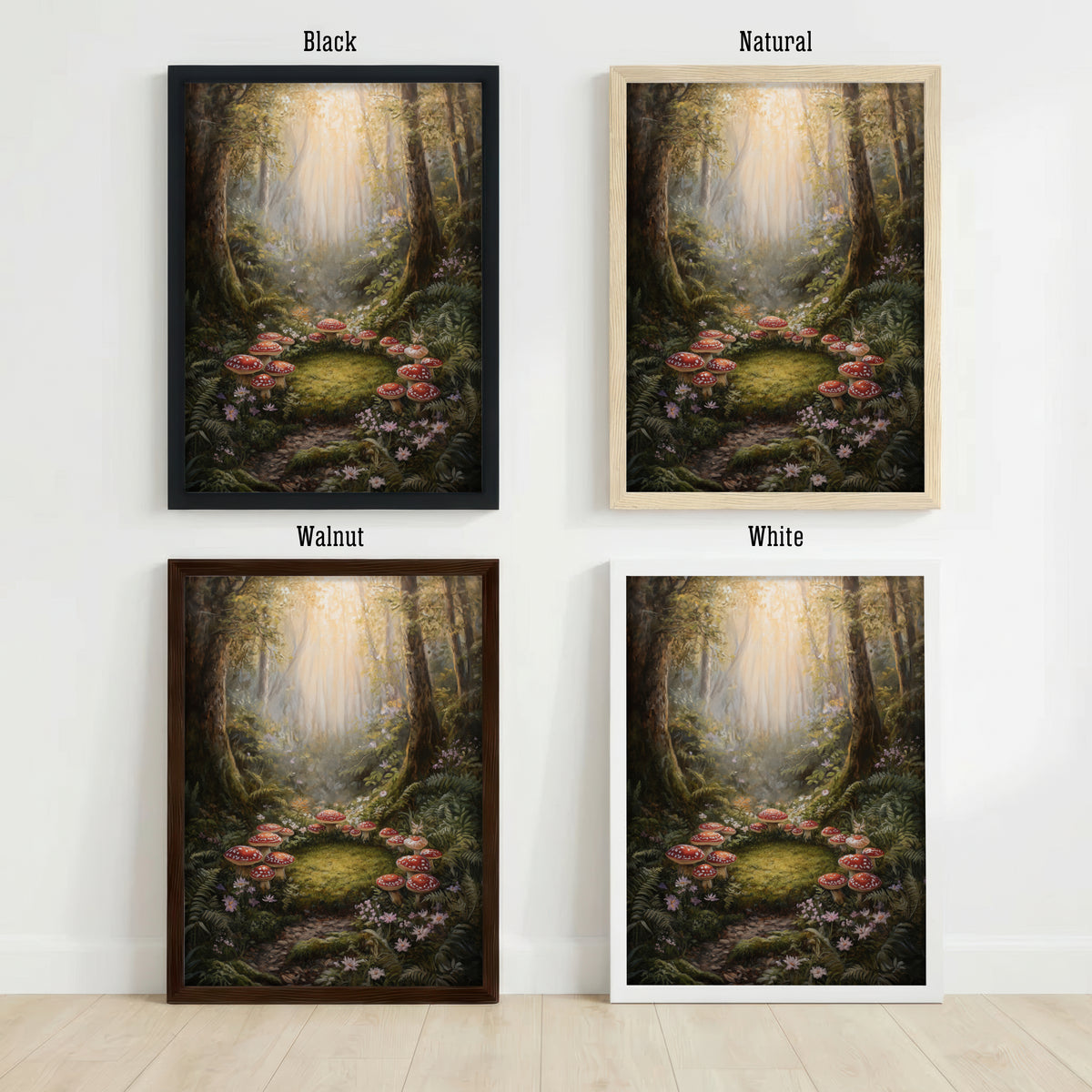 Enchanted Mushroom Forest Art Print
