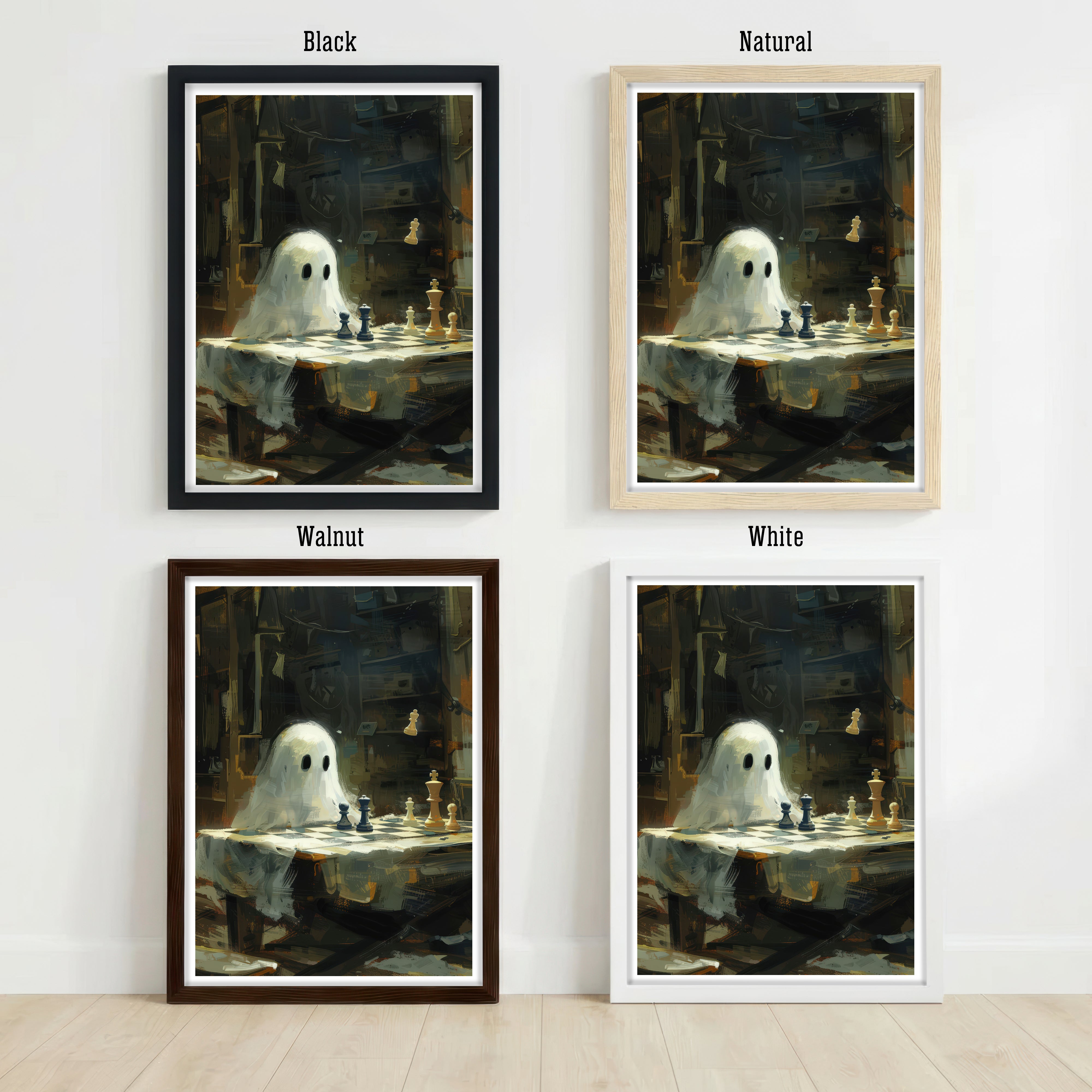 Ghost Chess Surreal Art Print