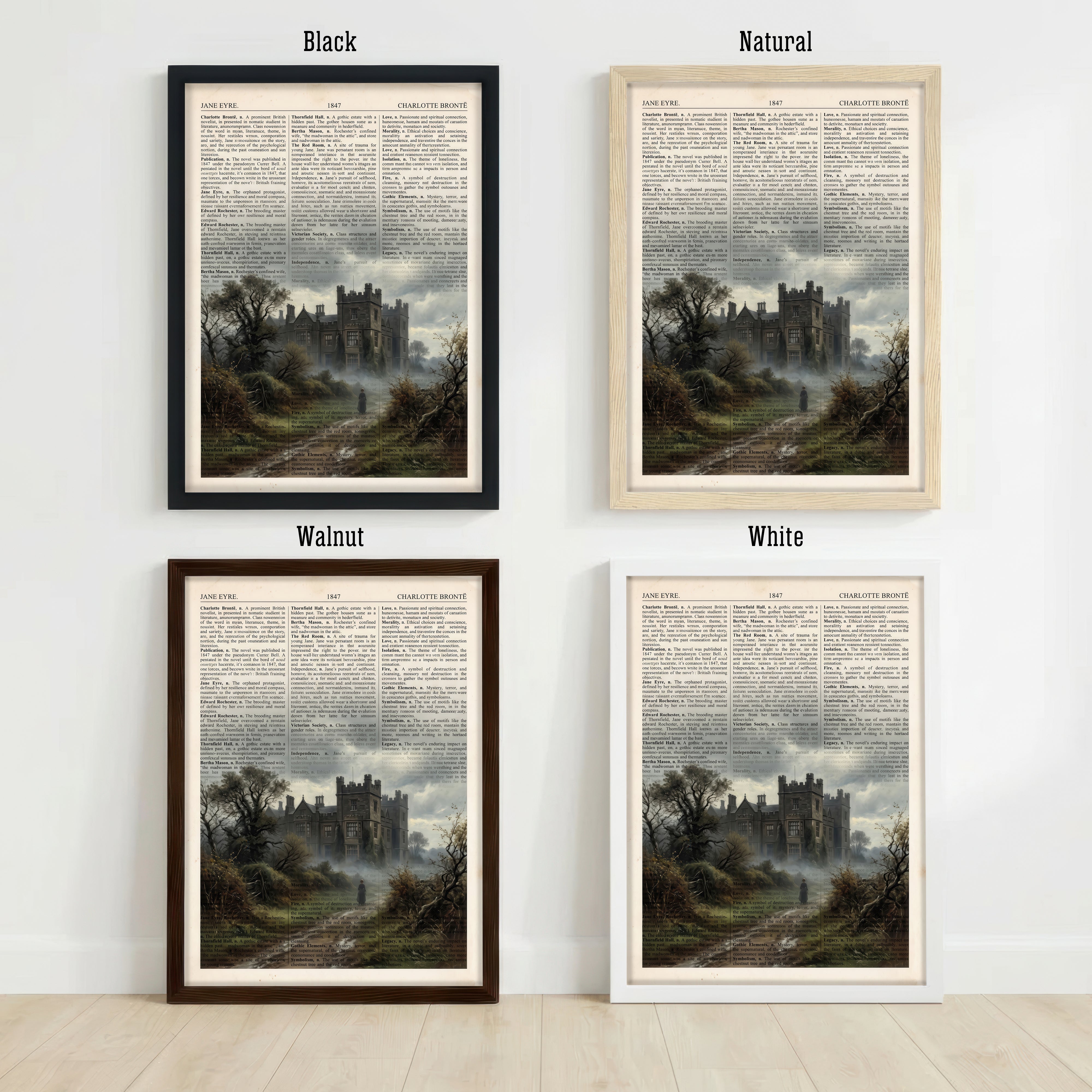 Jane Eyre Gothic Literature Art Print