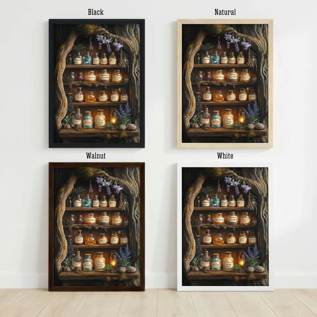 Enchanted Apothecary Bottles Art Print