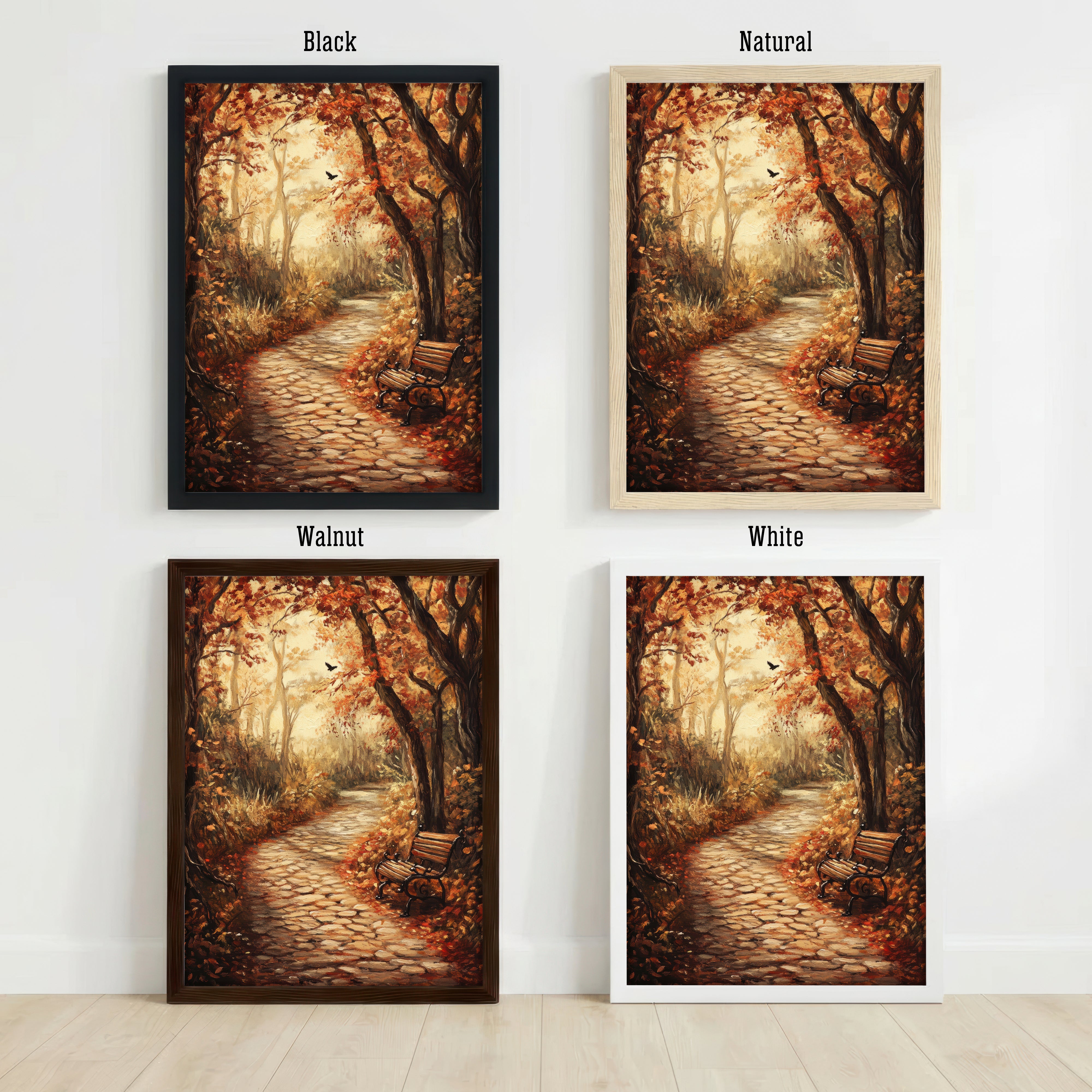 Autumn Woodland Path Art Print