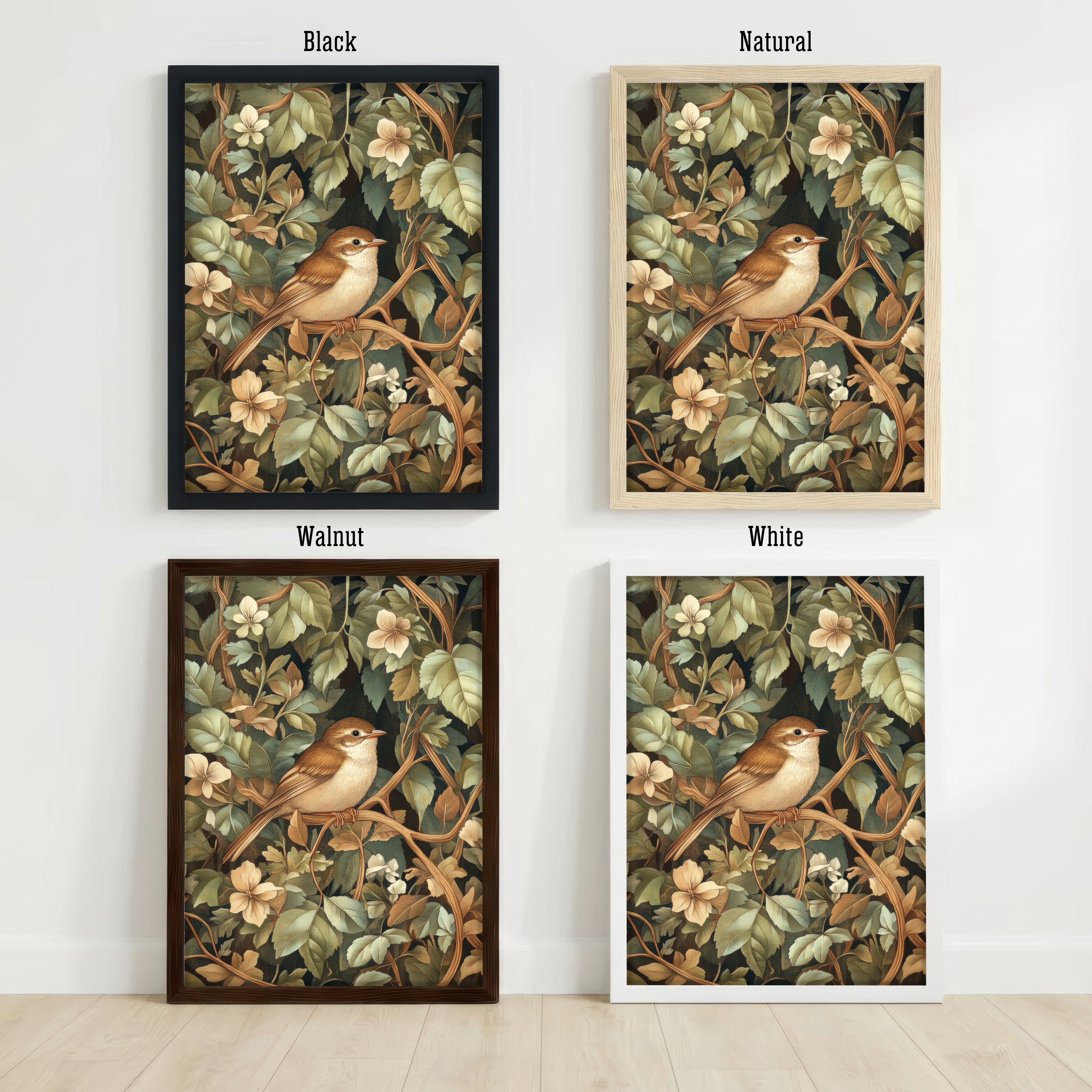 William Morris Inspired Songbird Art Print