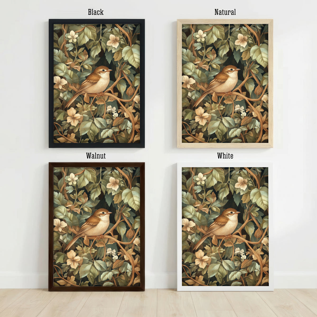 William Morris Inspired Songbird Art Print
