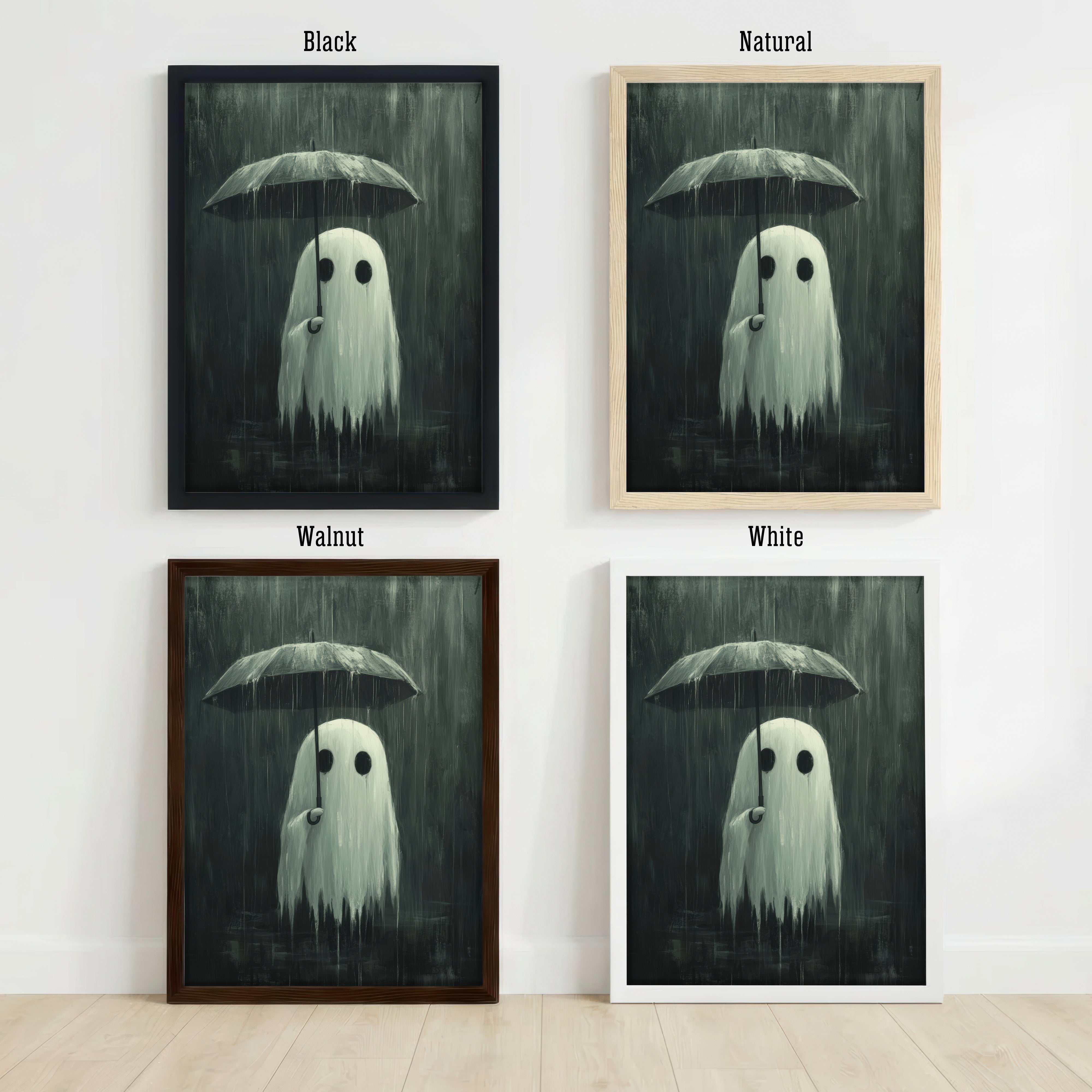 Ghost Under Umbrella Art Print