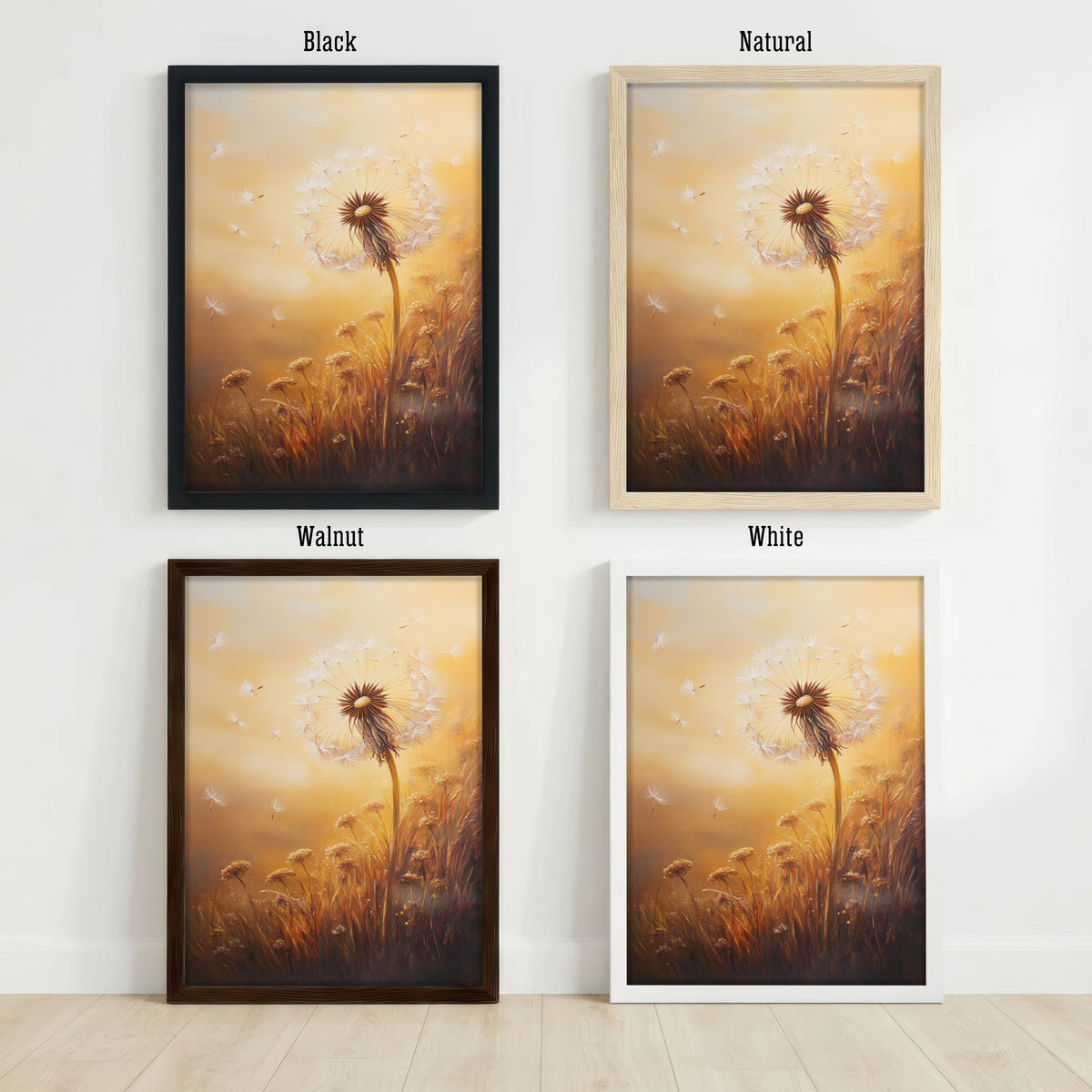 Golden Dandelion Meadow Art Print