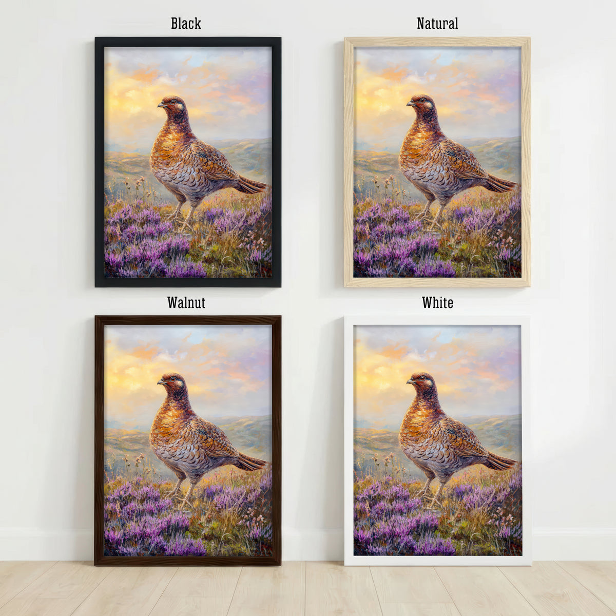 Grouse in Heather Art Print
