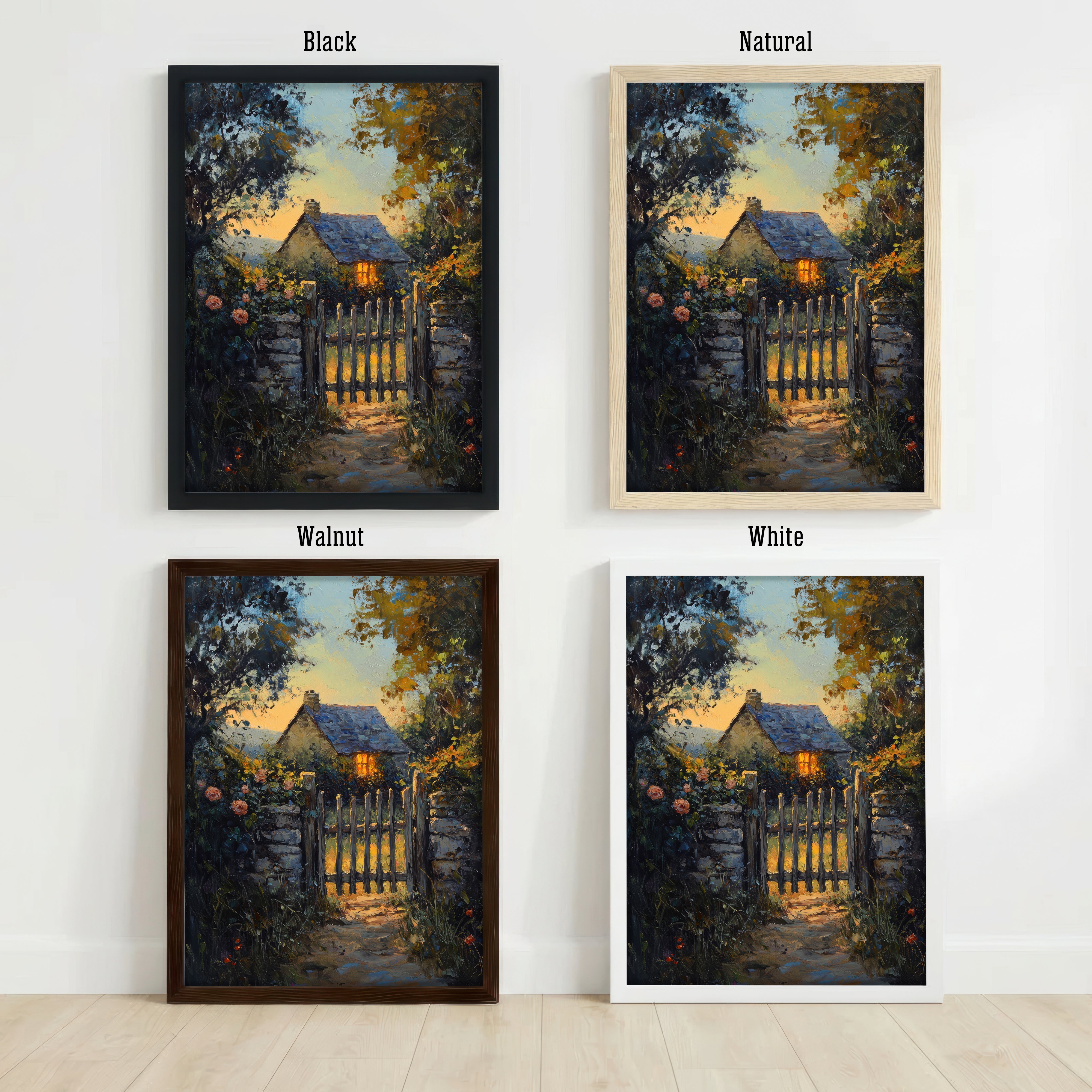Cottage Garden Gate Art Print