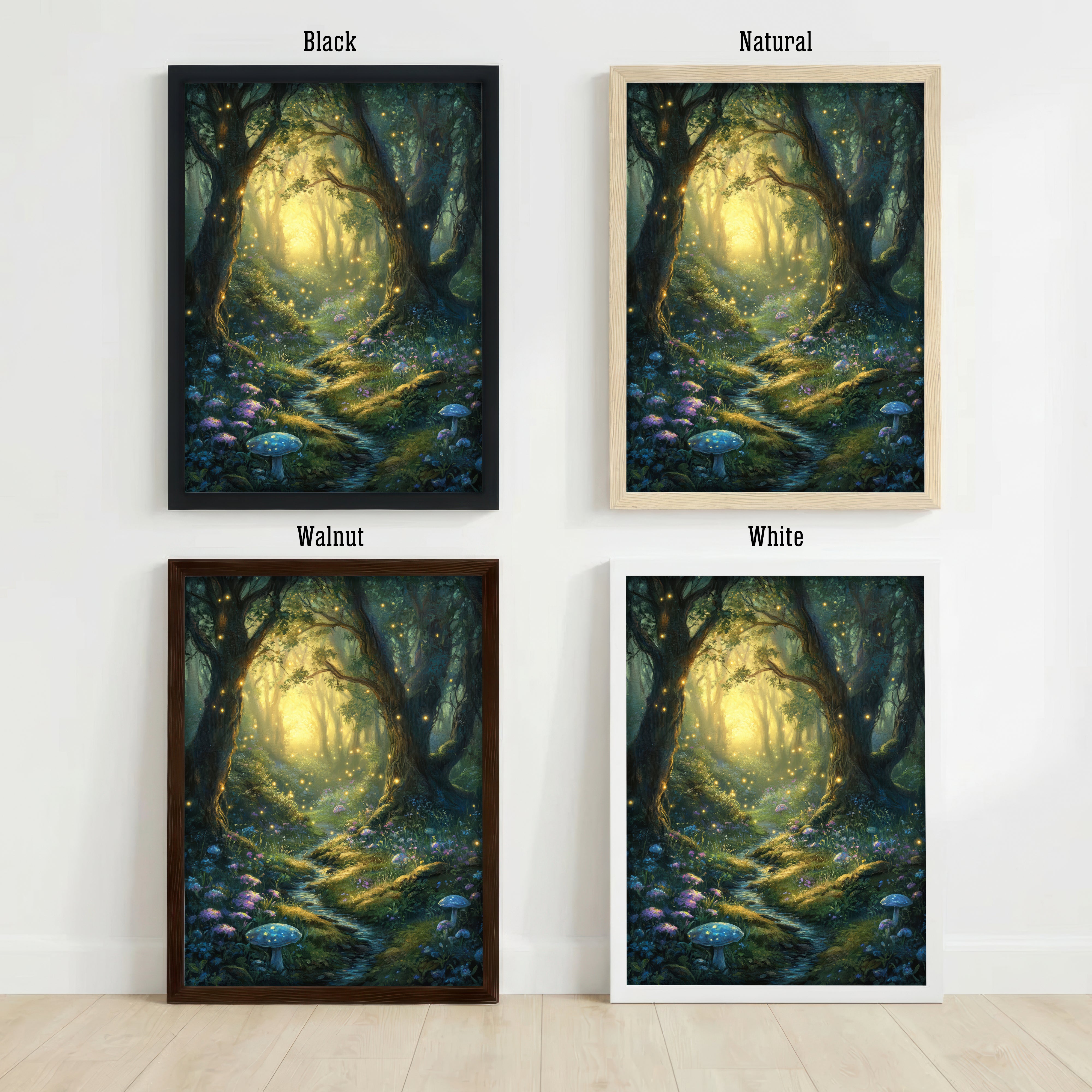 Enchanted Forest Firefly Art Print