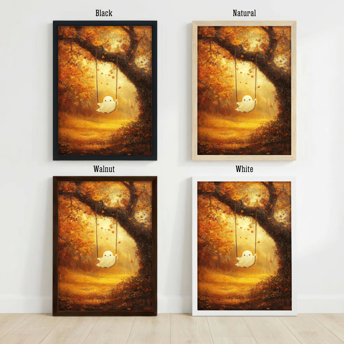 Whimsical Ghost Swing Art Print