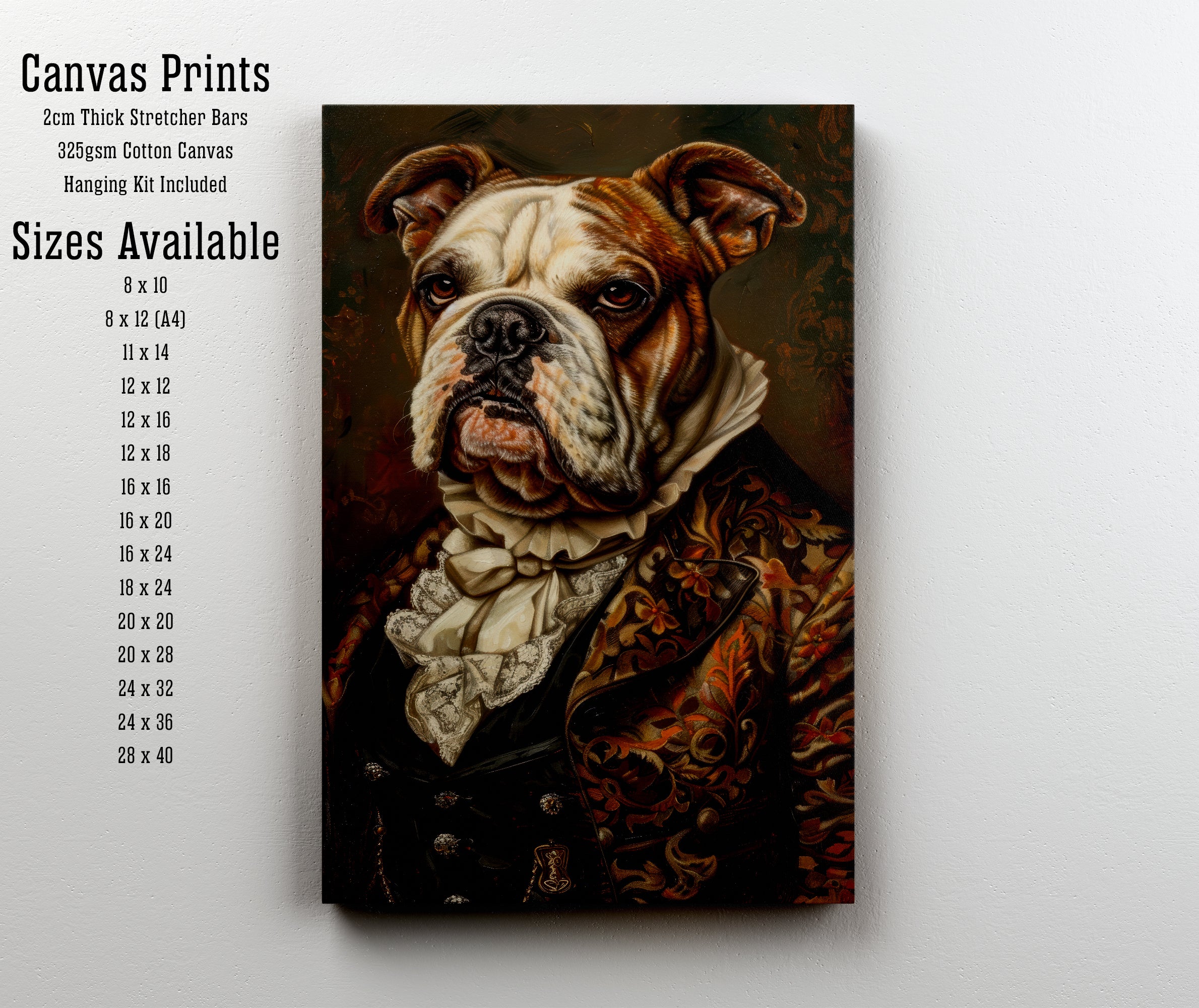Victorian Bulldog Portrait Art Print