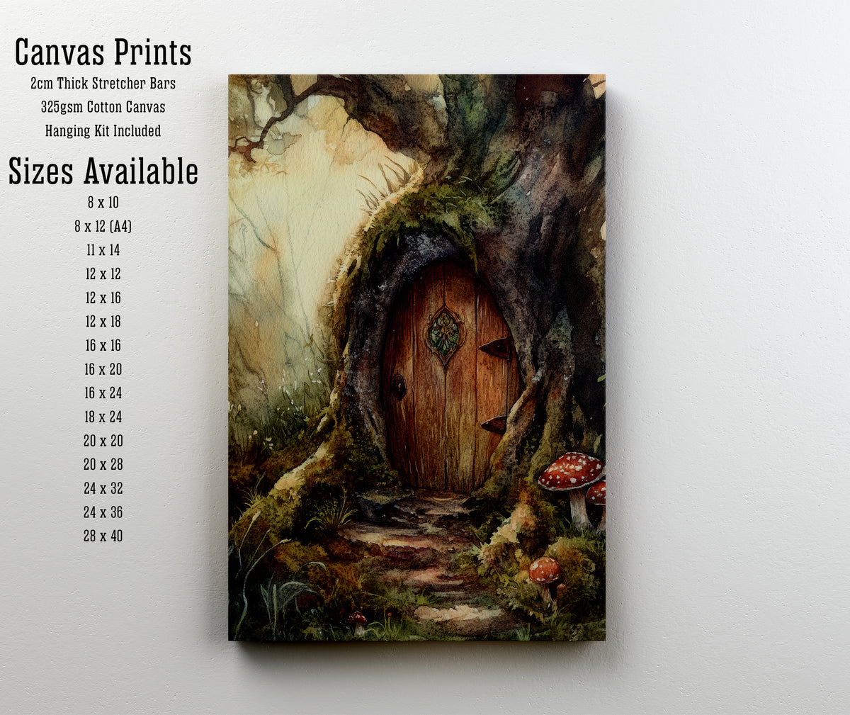 Enchanted Woodland Tree Door Art Print