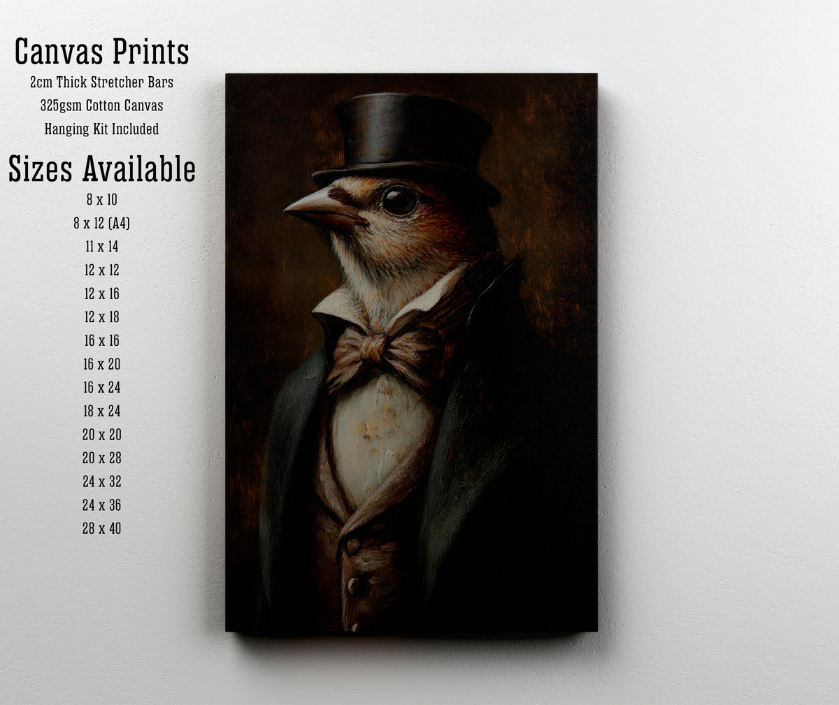 Dapper Bird Vintage Art Print