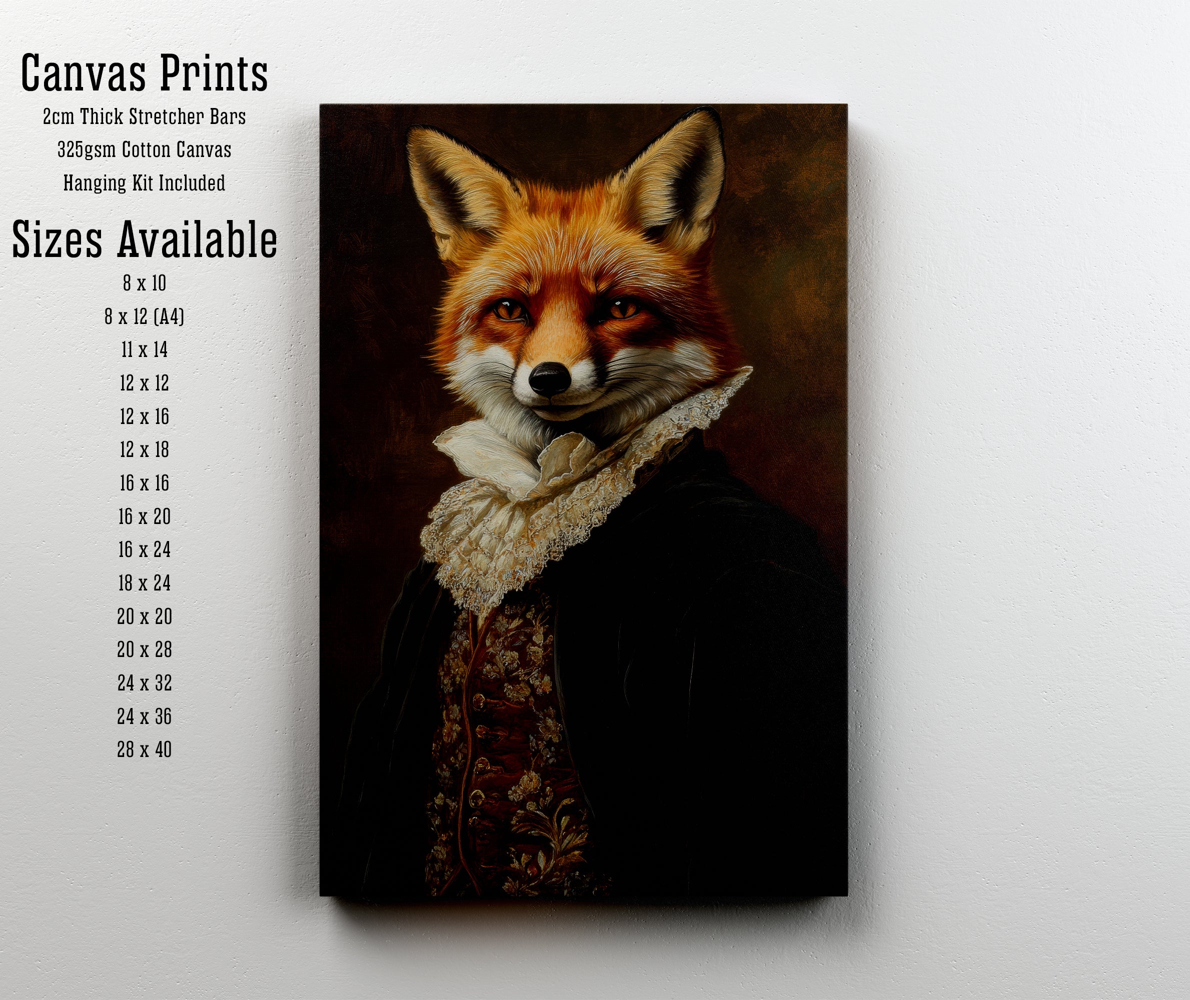 Victorian Fox Portrait Art Print