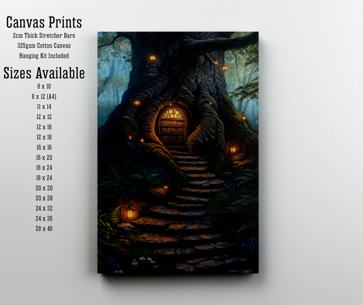 Enchanted Tree Library Art Print