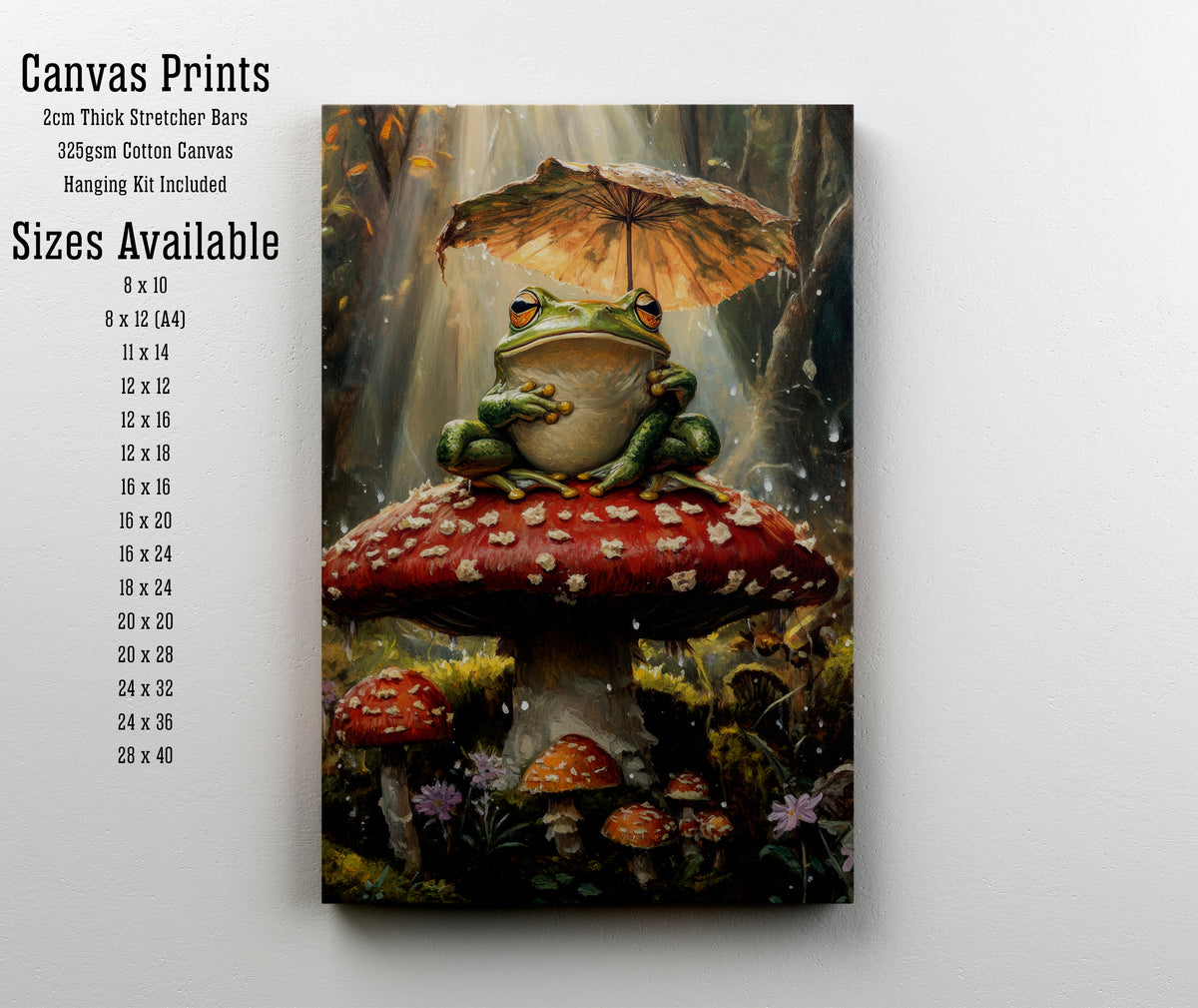Whimsical Frog Mushroom Art Print
