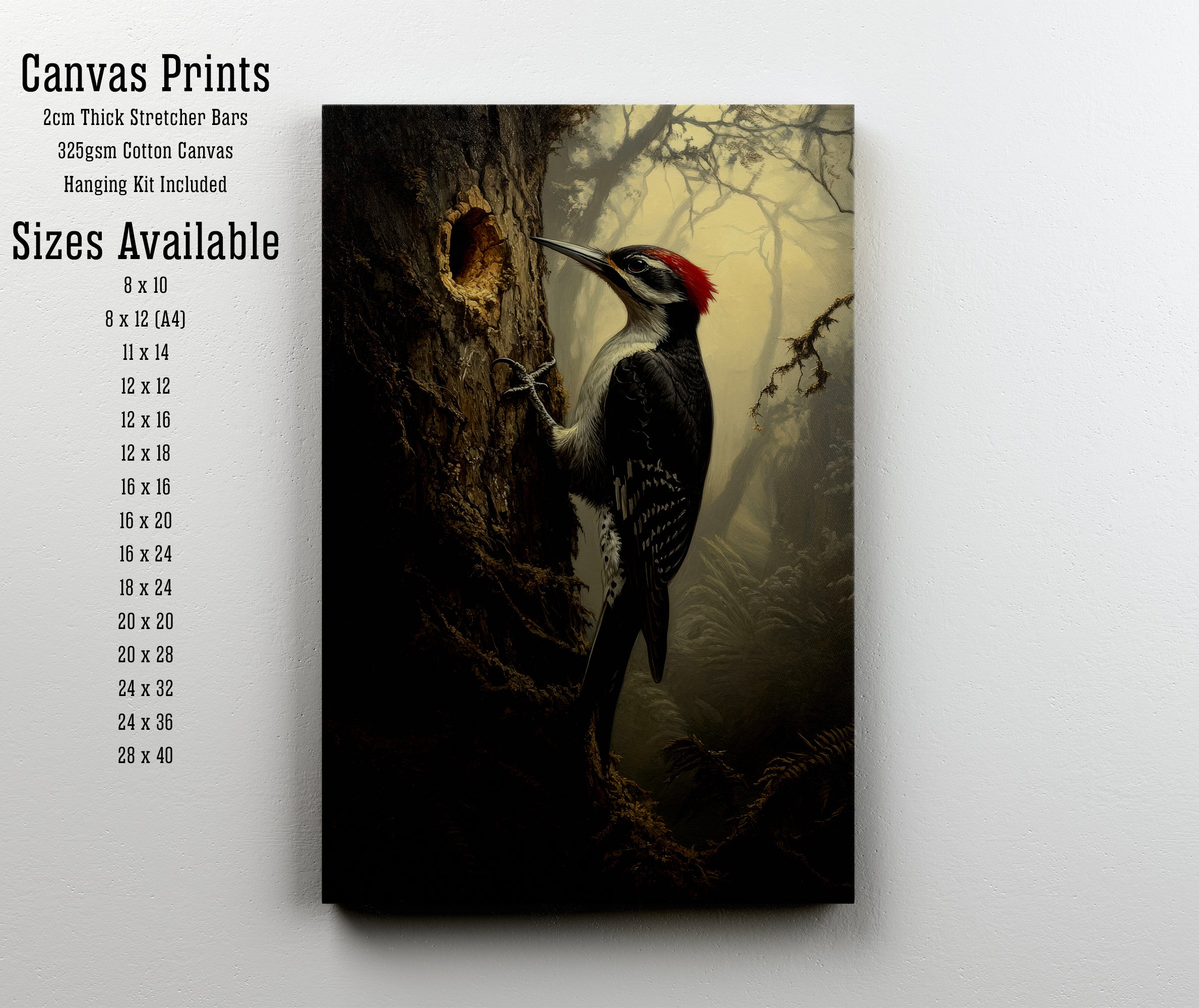 Pileated Woodpecker Woodland Art Print