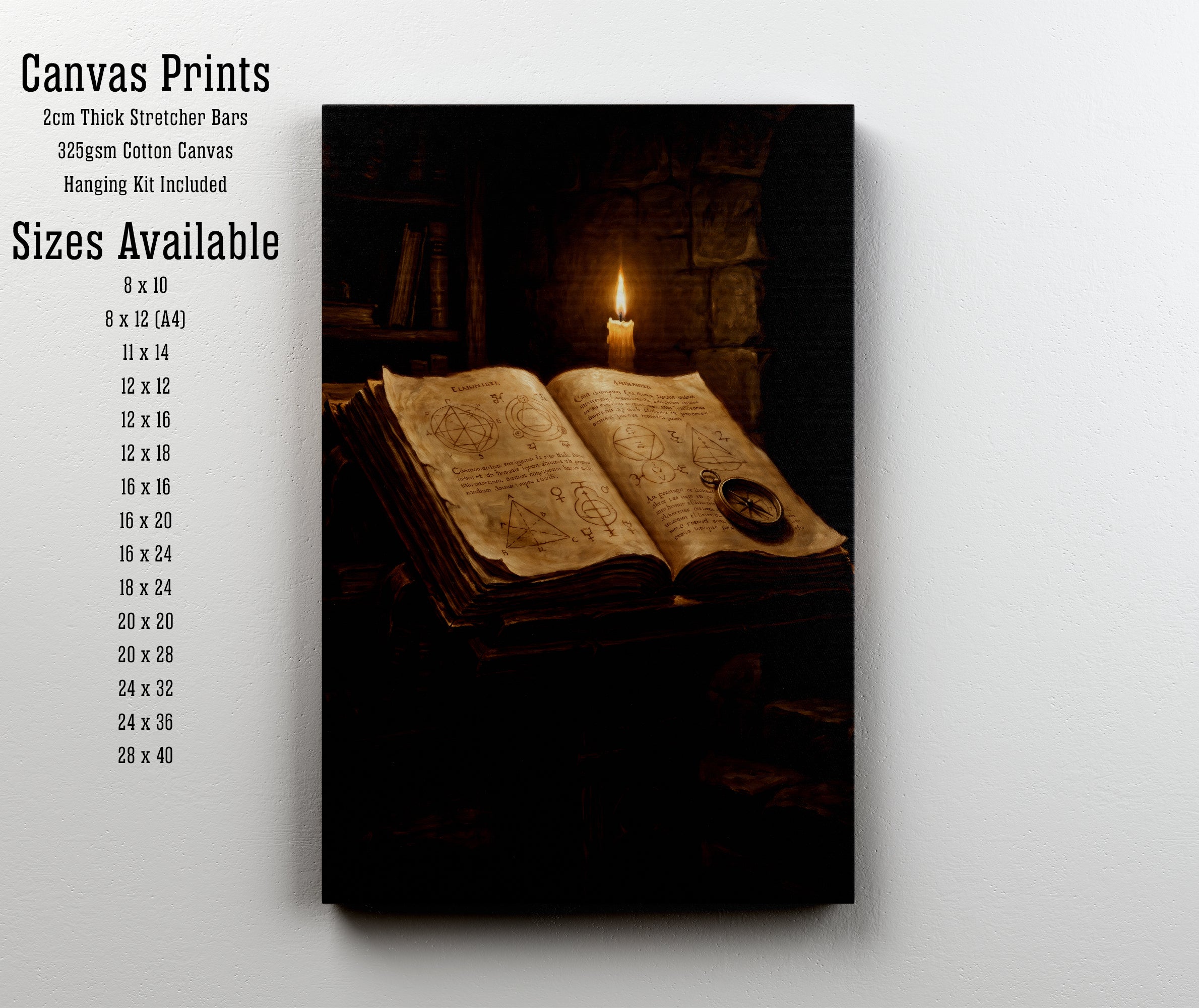 Mystical Spellbook Dark Academia Art Print