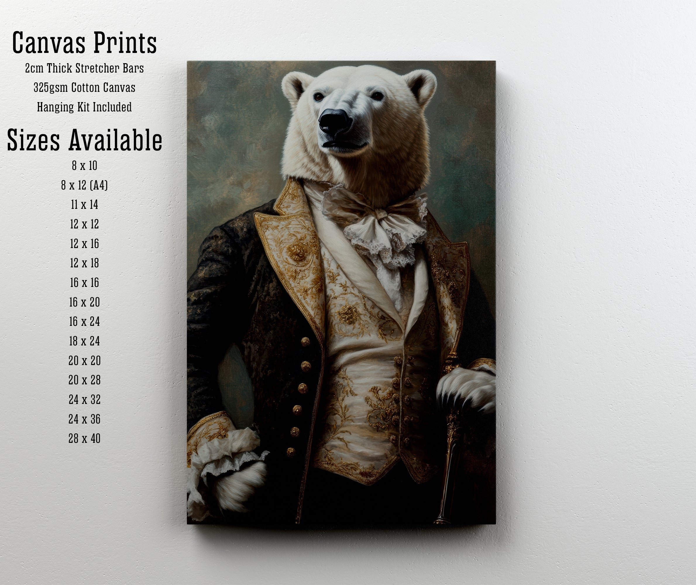 Aristocratic Polar Bear Art Print