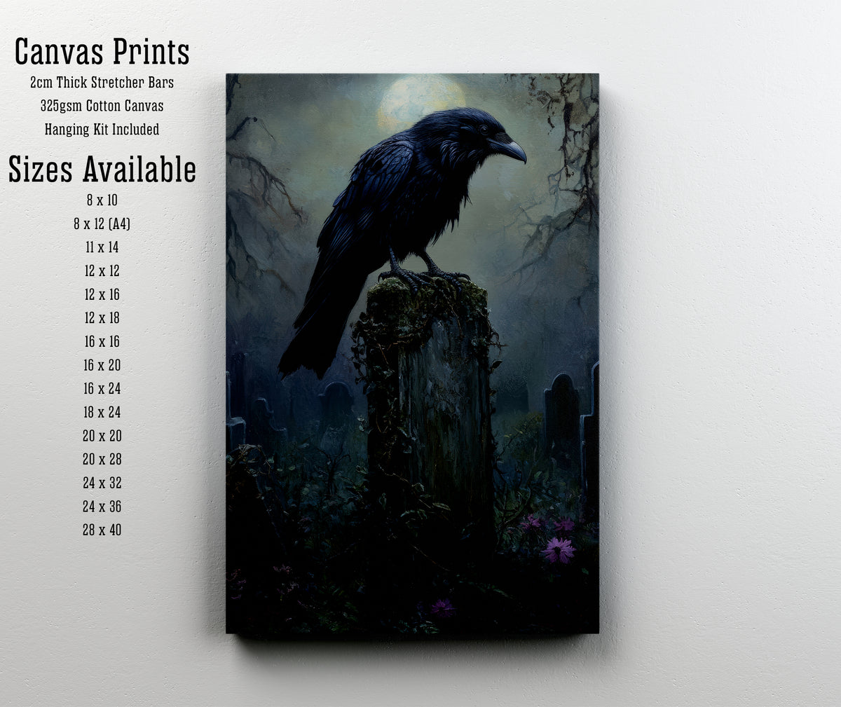Raven Cemetery Art Print