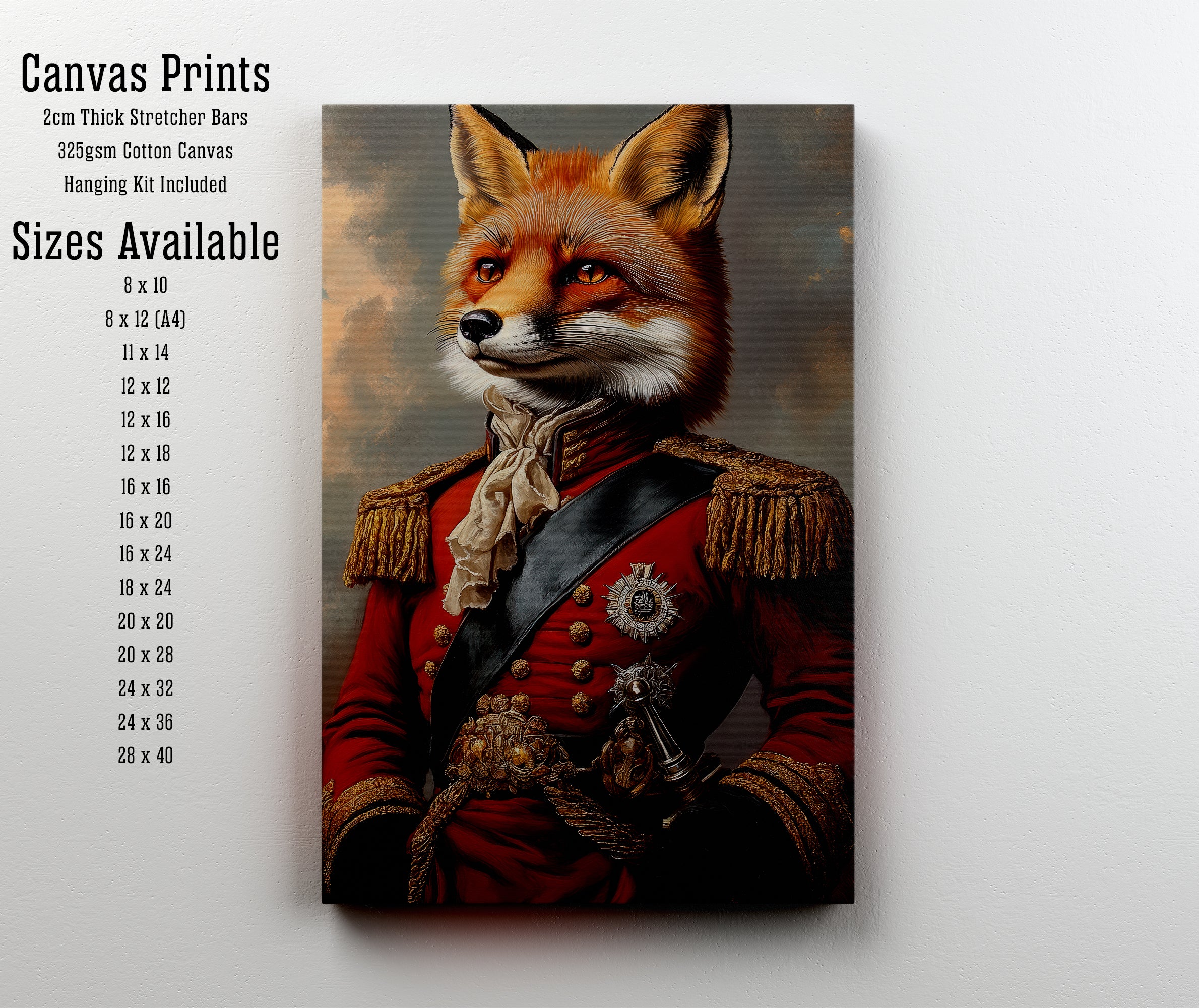 Dapper Fox Military Art Print
