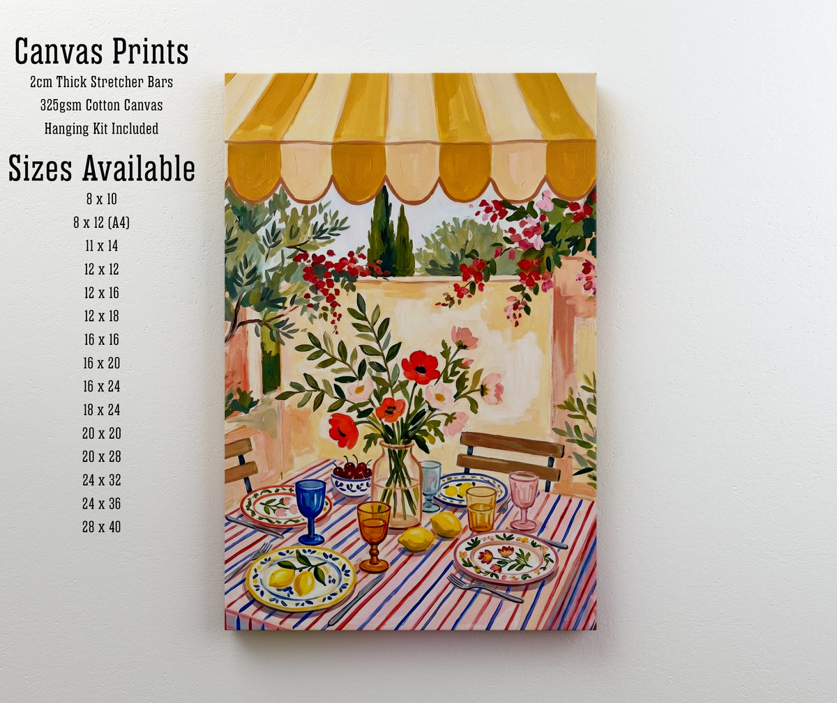 Mediterranean Garden Table Art Print