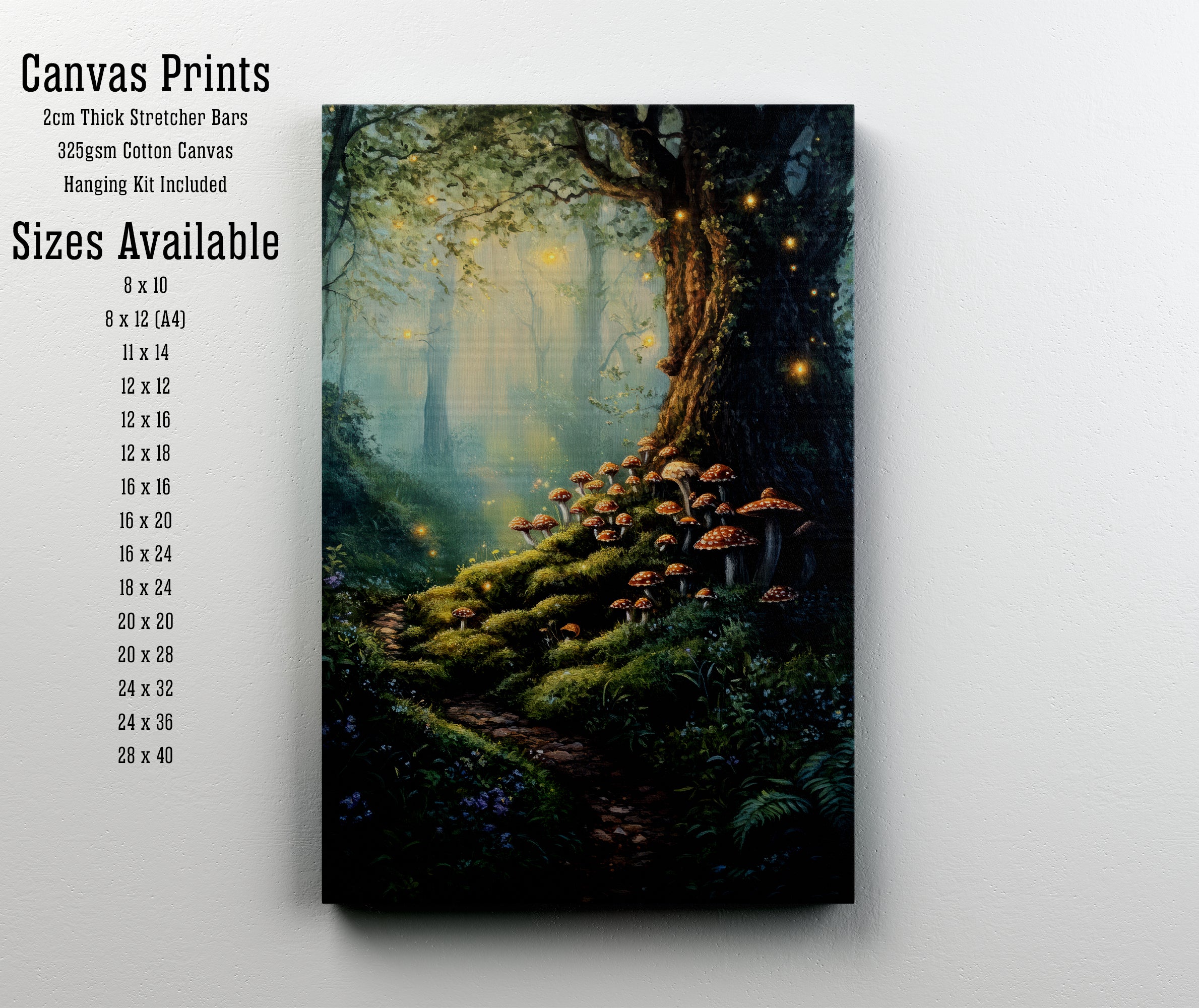 Enchanted Mushroom Forest Art Print