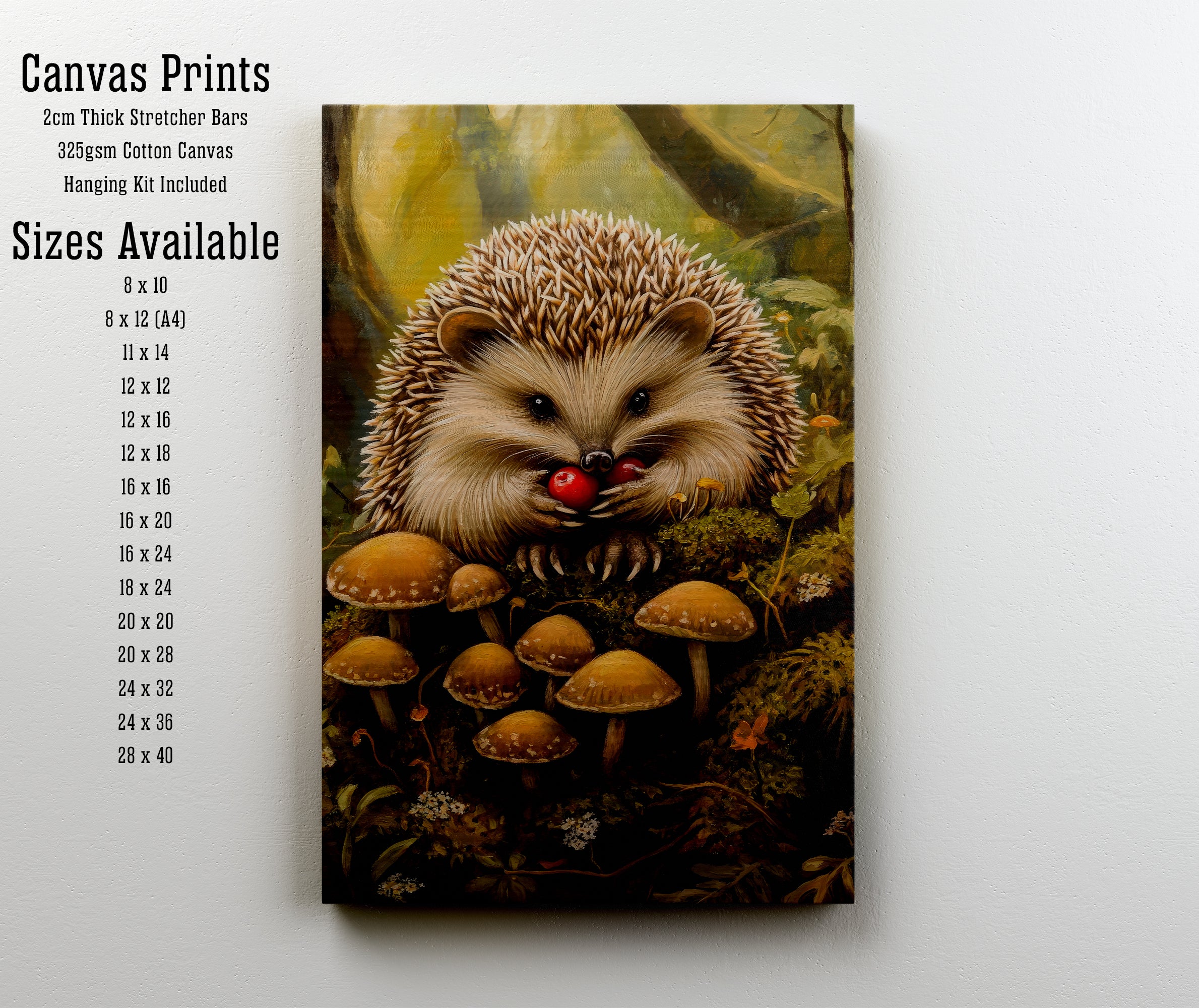 Whimsical Hedgehog Woodland Art Print