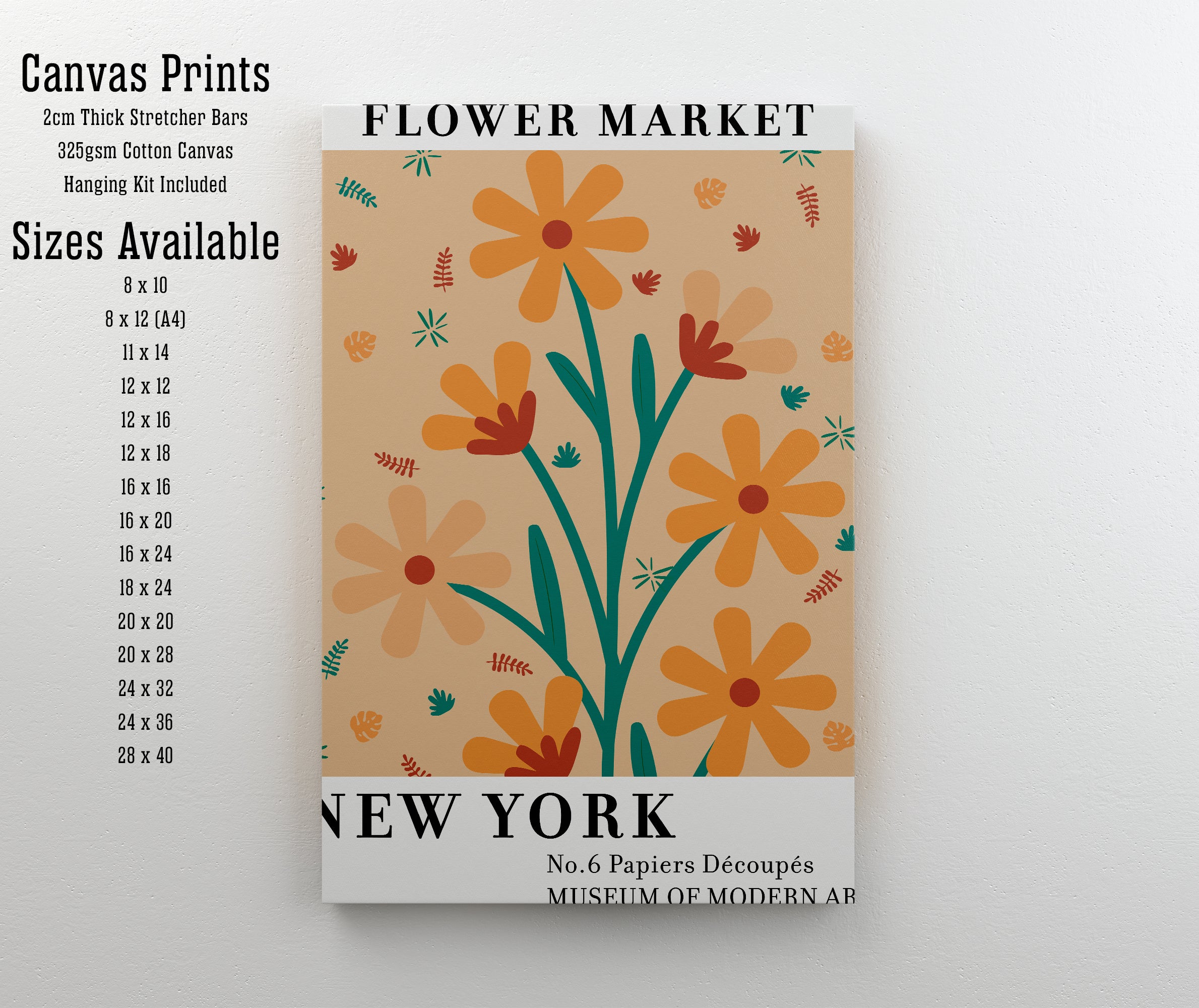 Flower Market Cut Paper Art Print