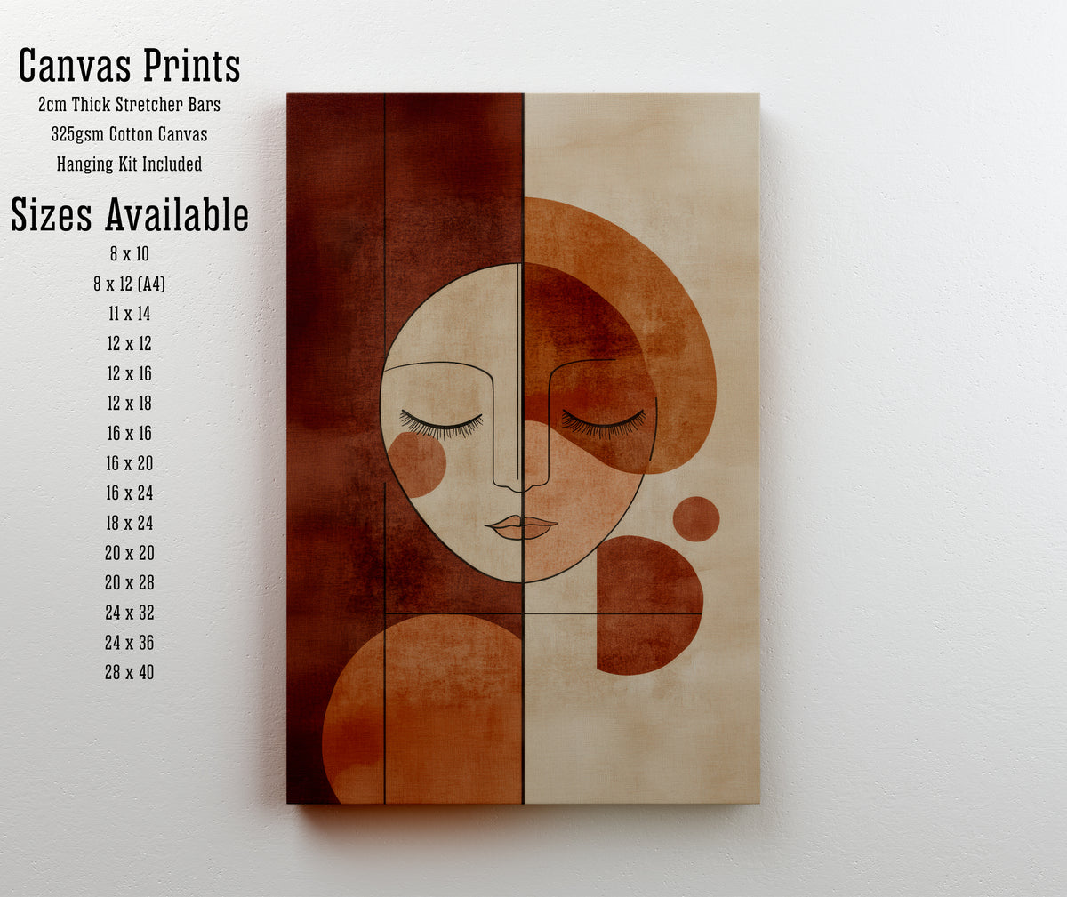 Geometric Woman Portrait Art Print