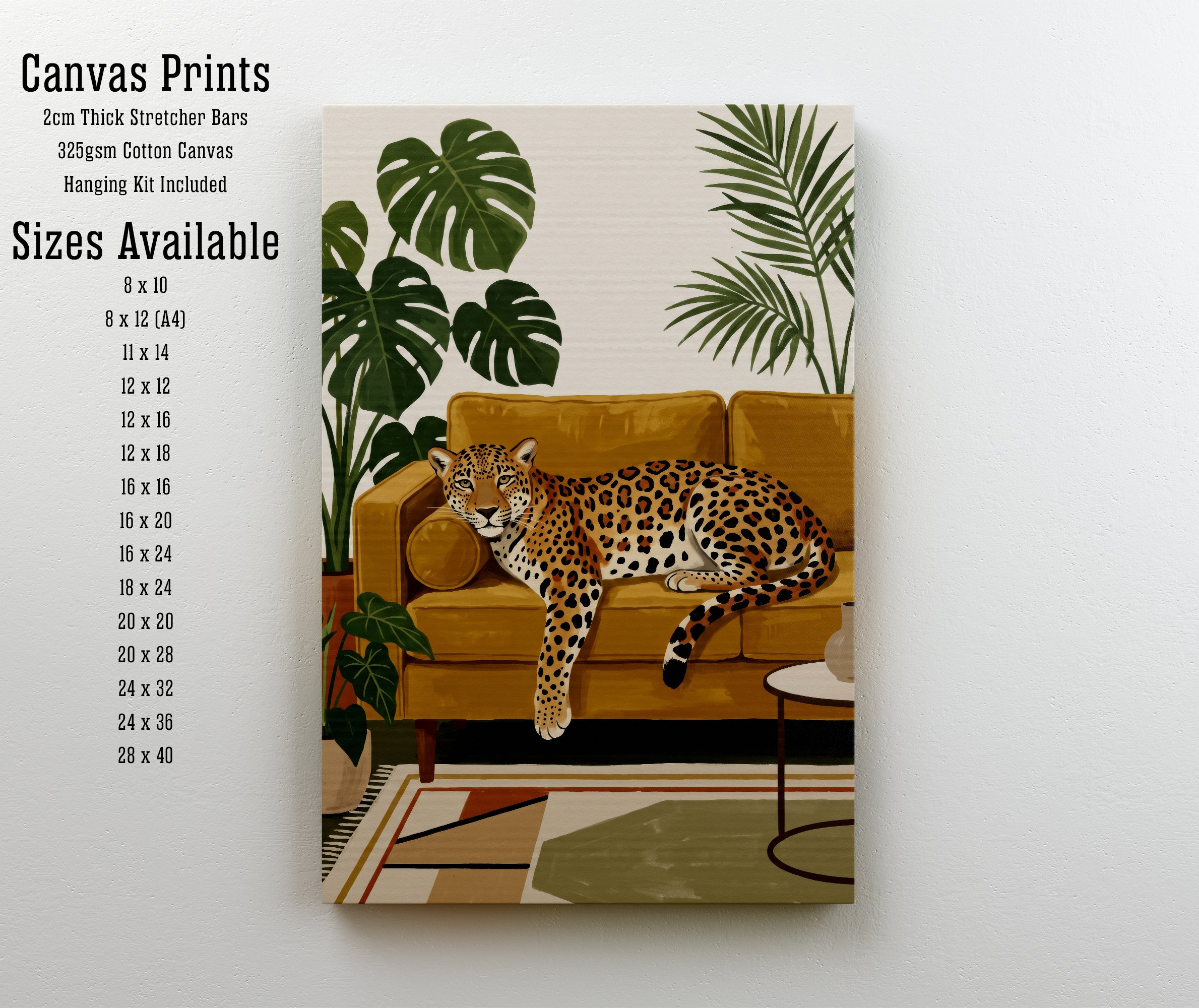 Leopard Tropical Interior Art Print