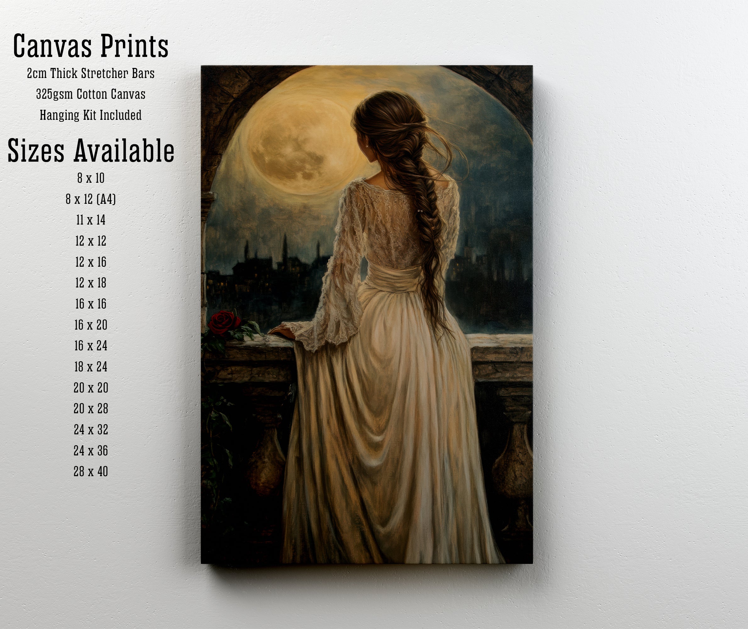 Moonlit Woman Gothic Art Print