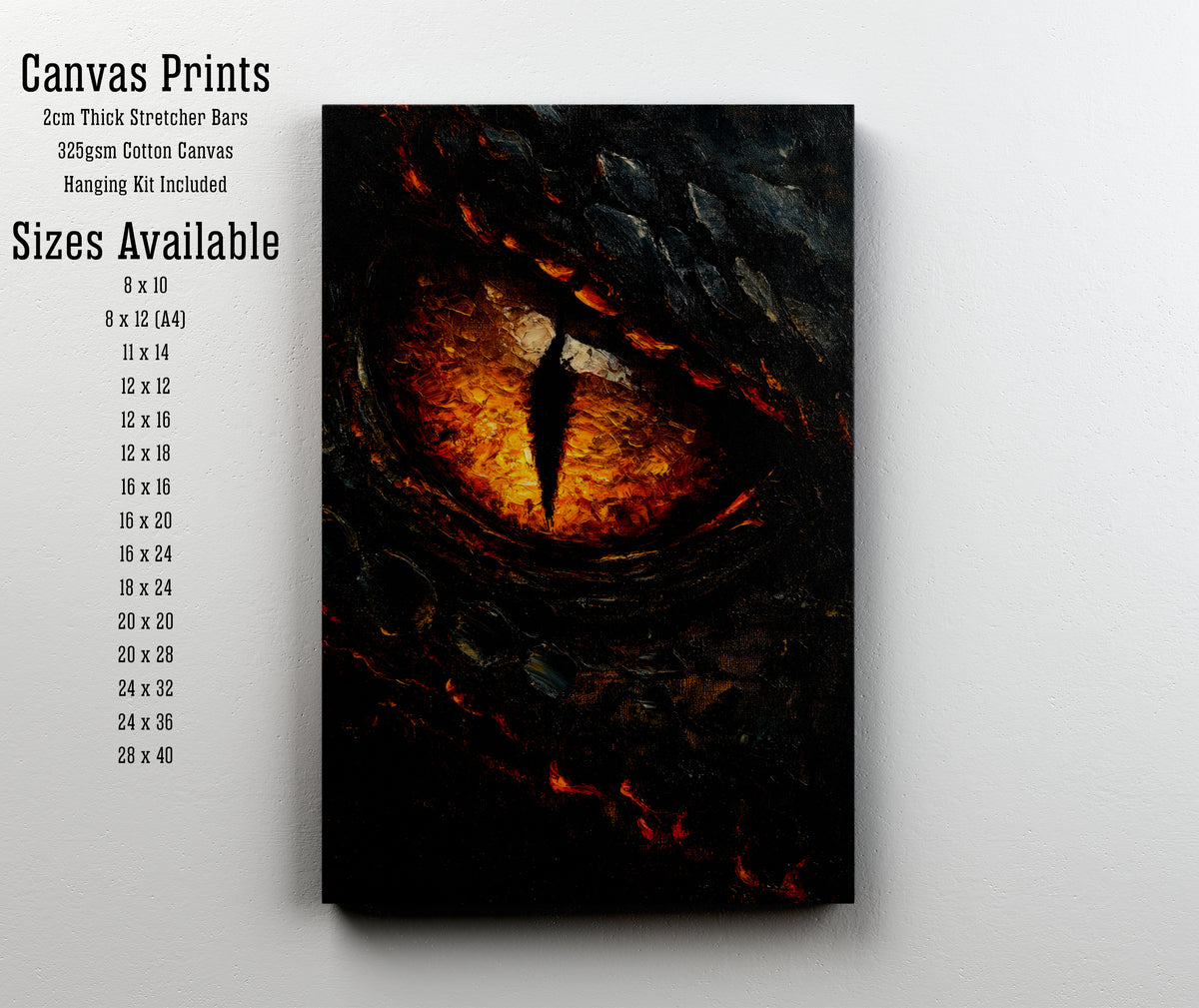 Fiery Dragon Eye Art Print