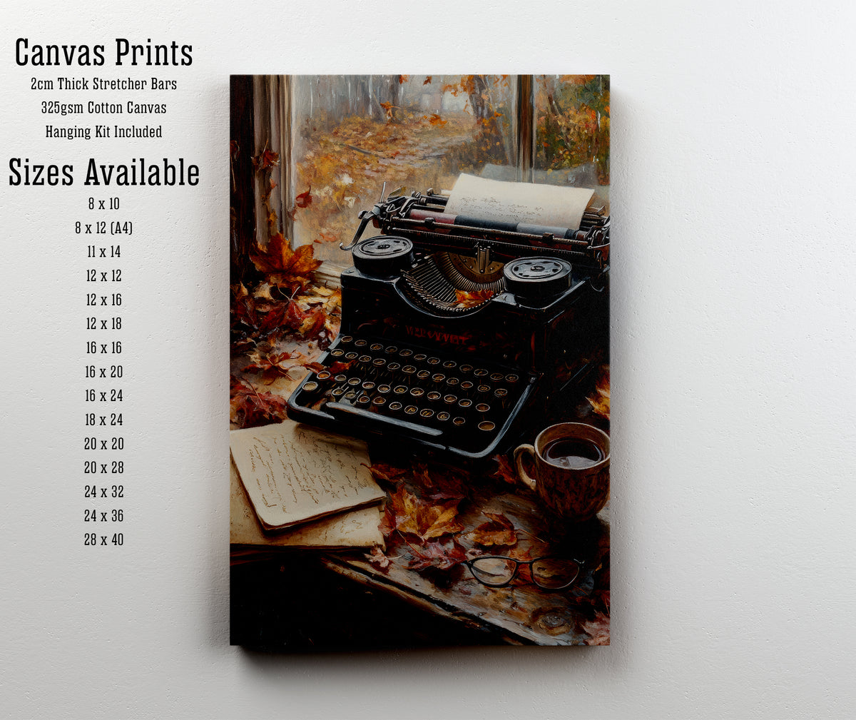 Autumn Typewriter Still Life Art Print