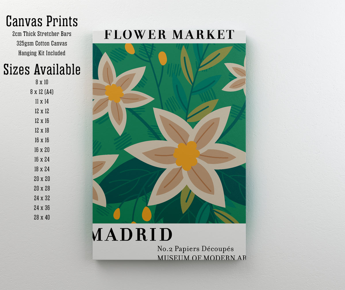 Madrid Flower Market Art Print