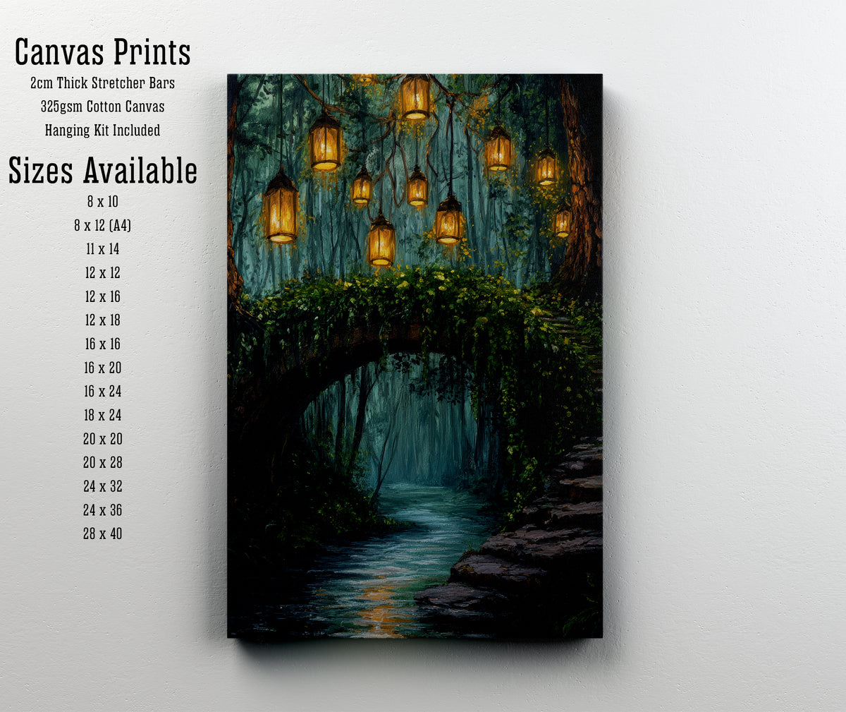 Enchanted Forest Lantern Art Print