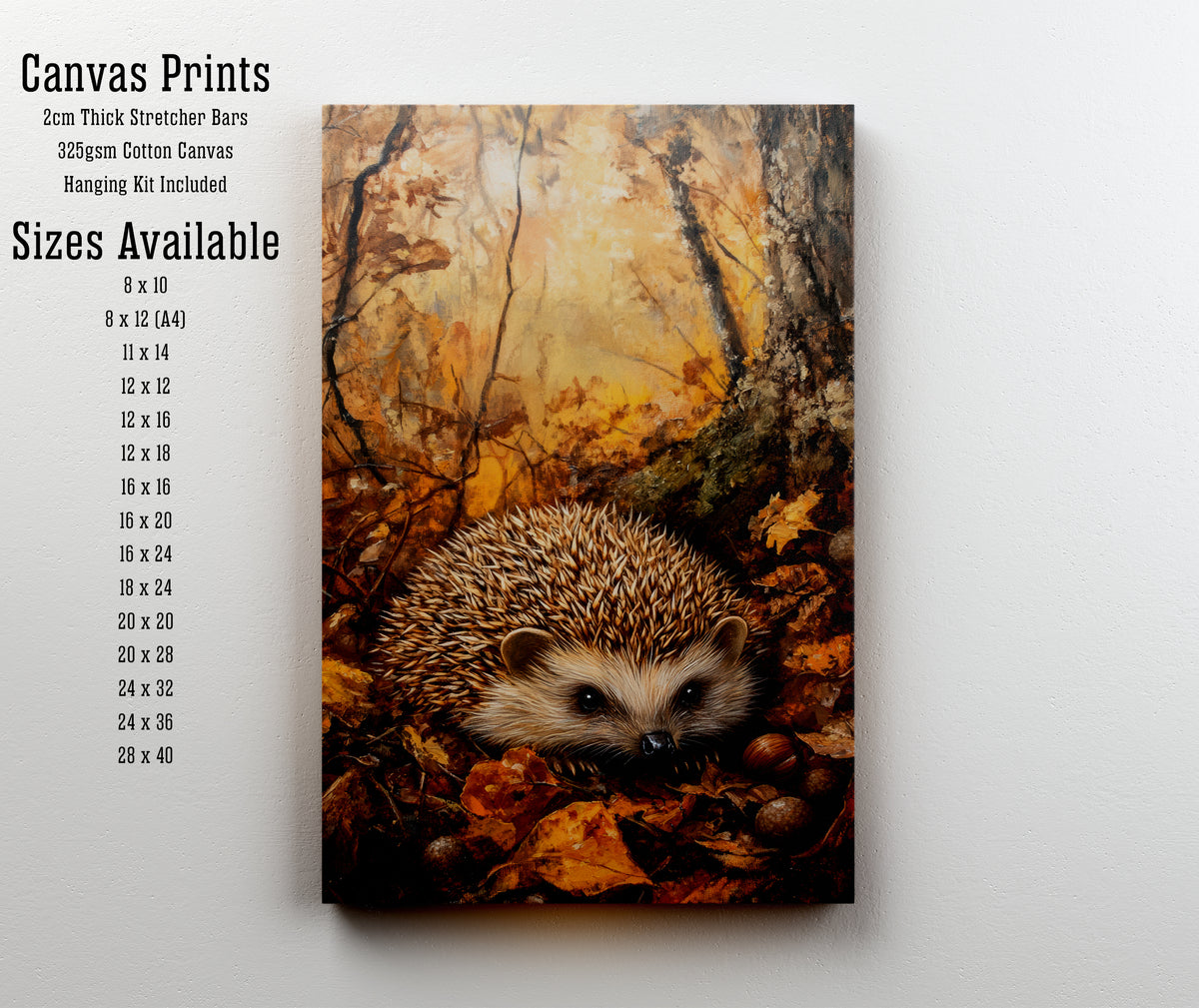 Woodland Hedgehog Art Print