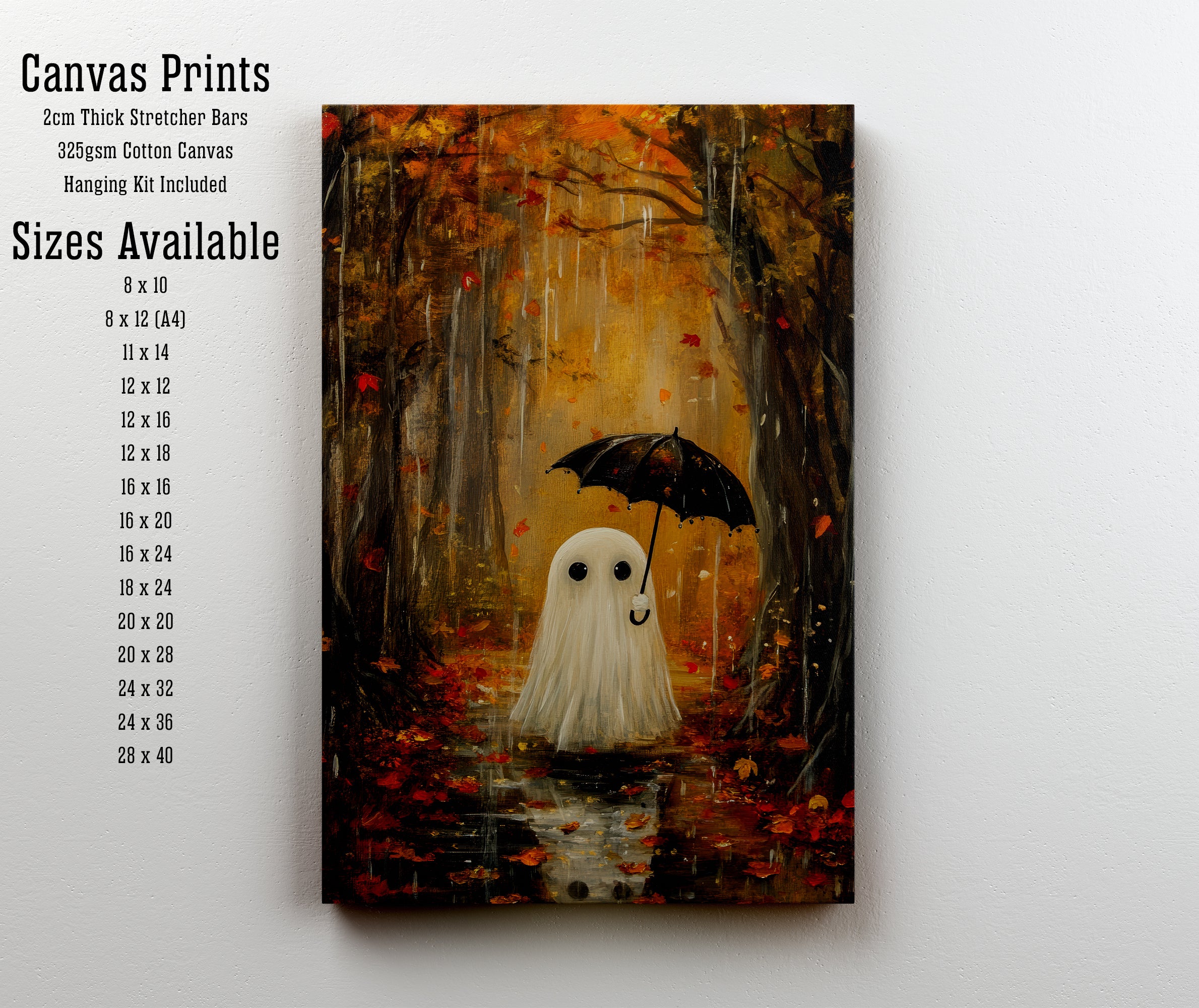 Ghost in Autumn Forest Art Print