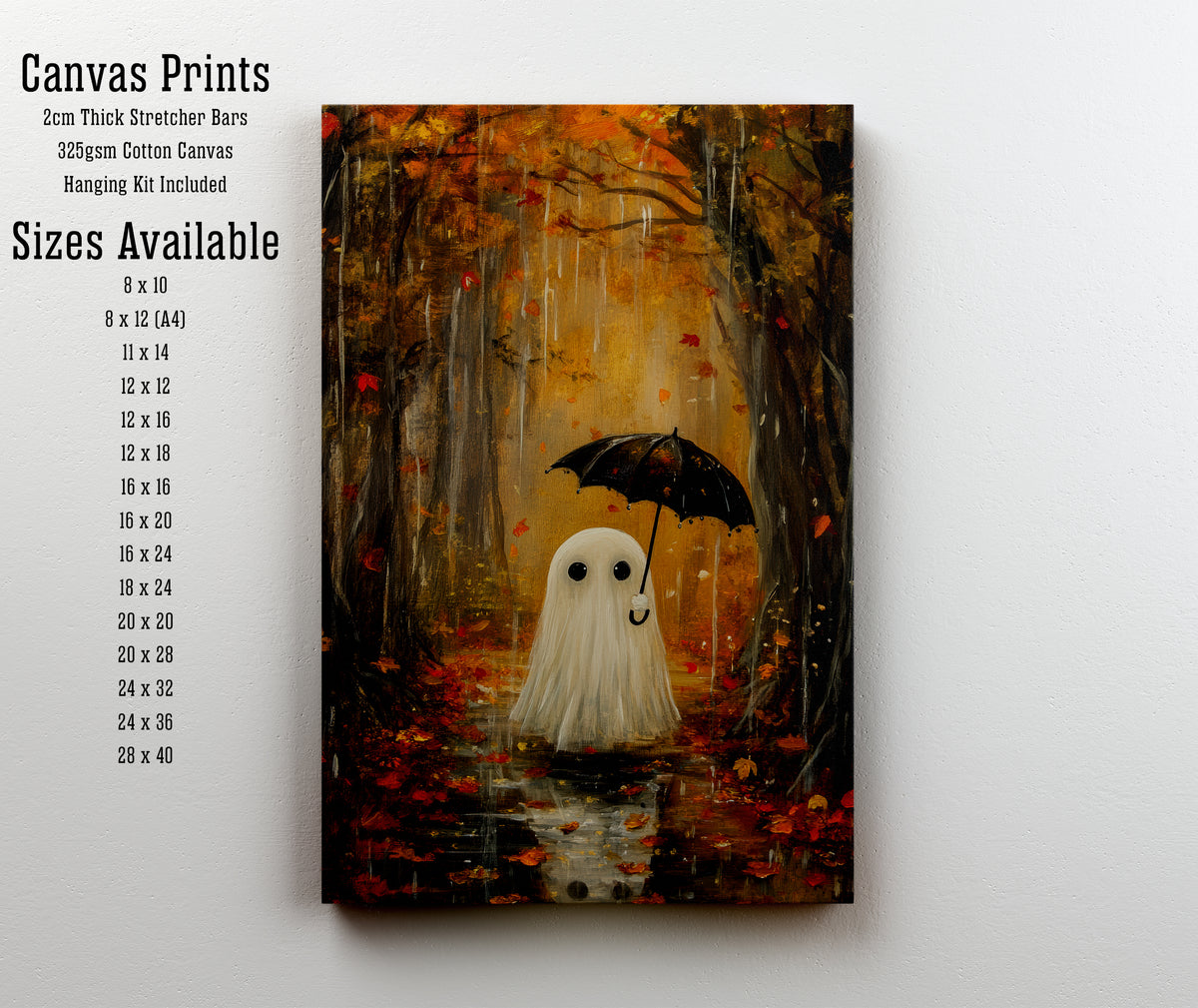 Ghost in Autumn Forest Art Print