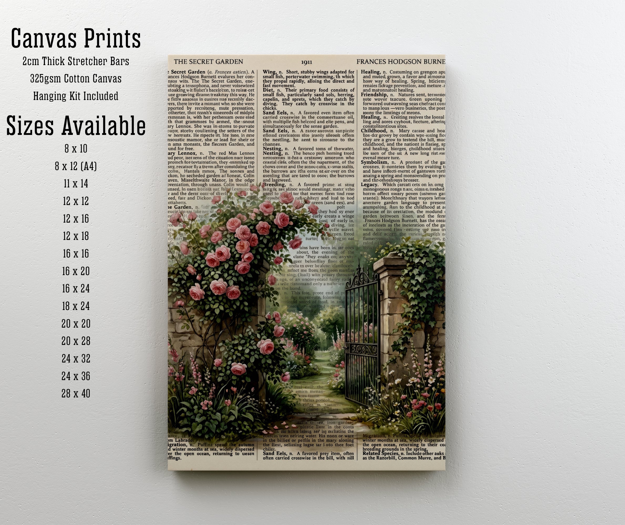 Secret Garden Rose Gate Art Print